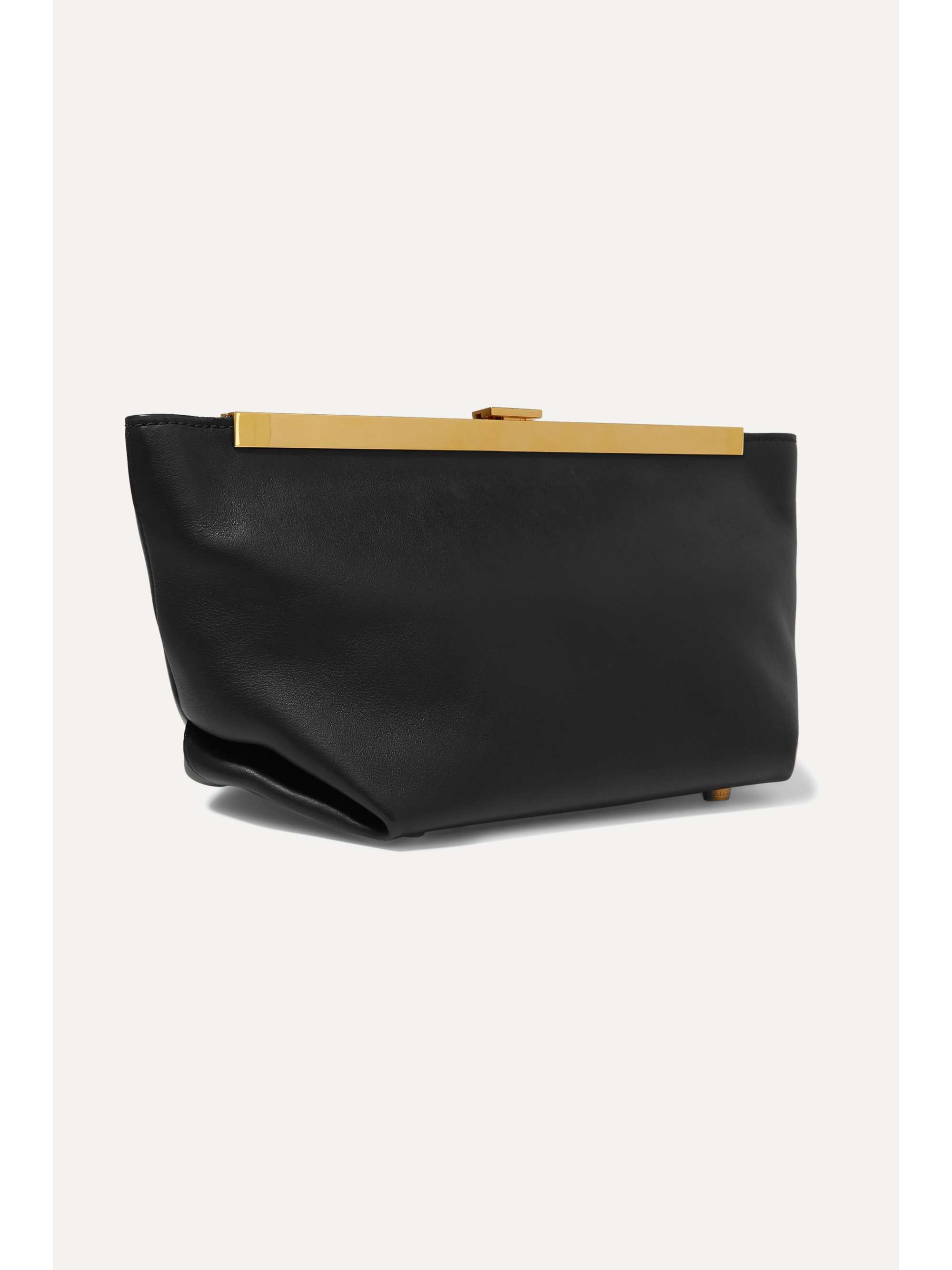 KHAITE Envelope Pleat leather clutch