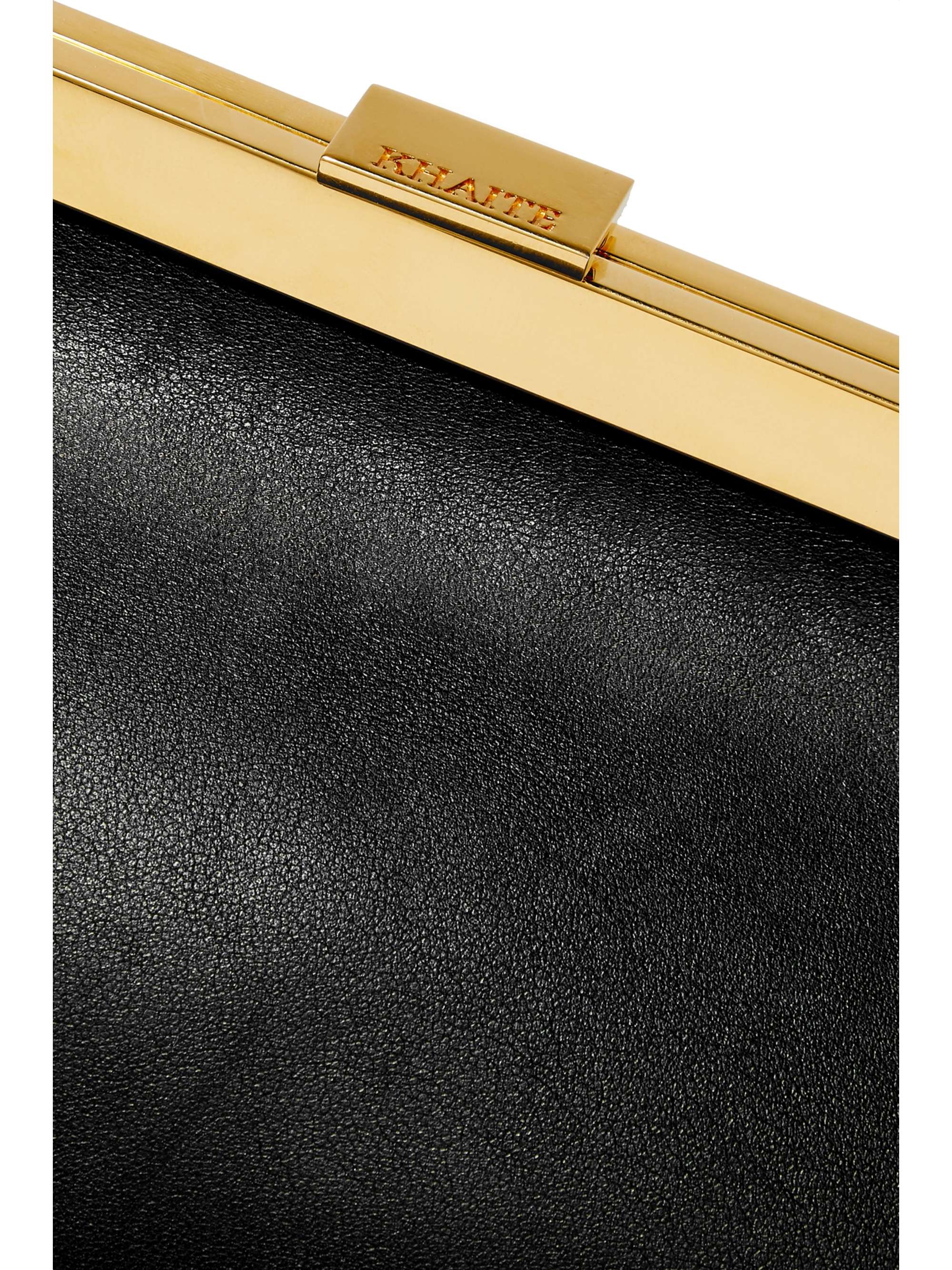 KHAITE Envelope Pleat leather clutch