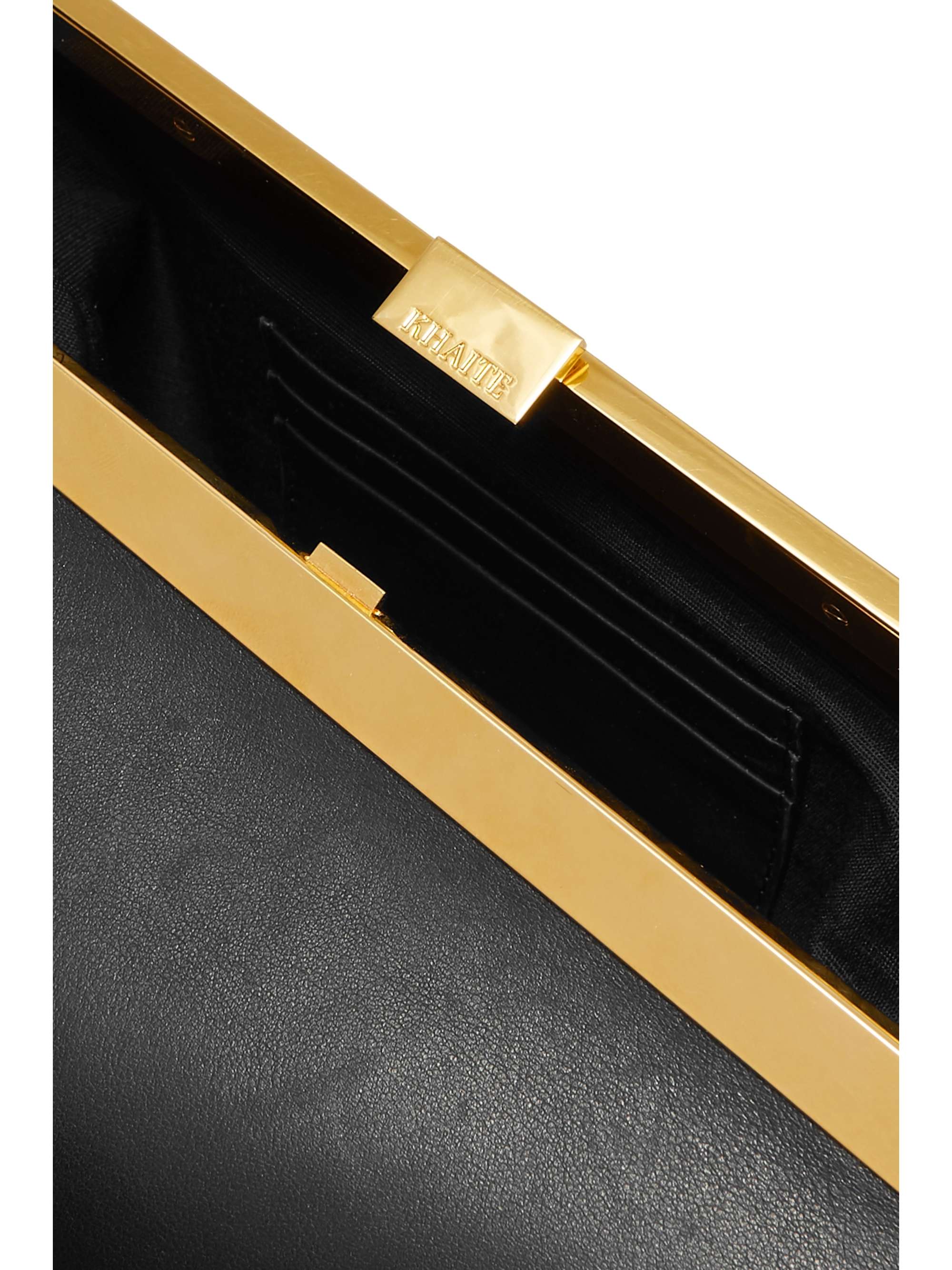 KHAITE Envelope Pleat leather clutch