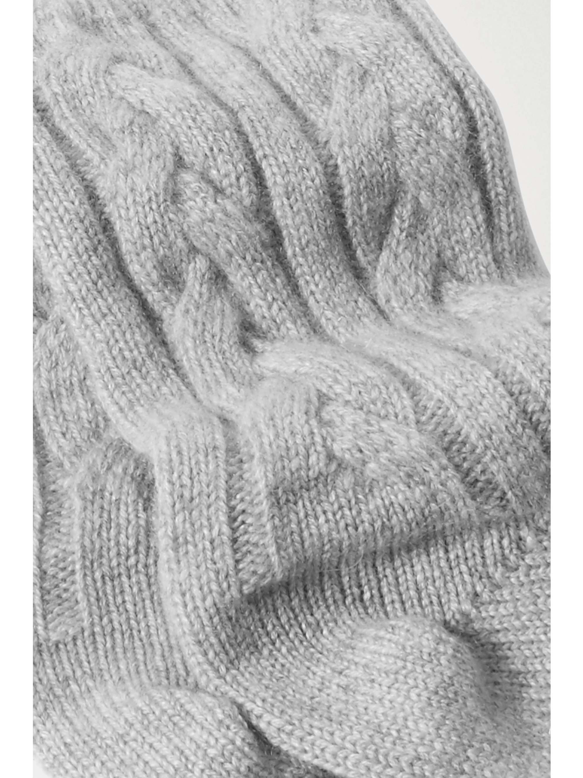 JOHNSTONS OF ELGIN Cable-knit cashmere socks