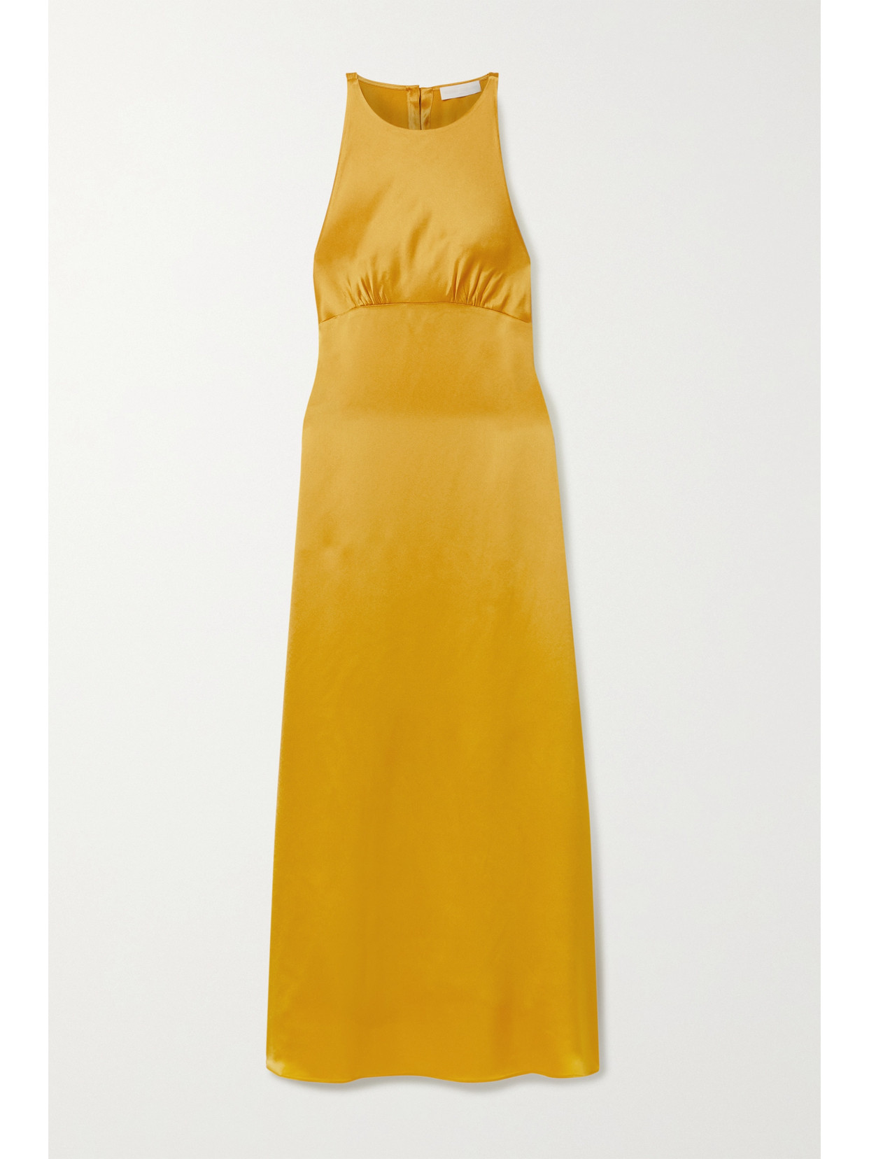 Vanessa Cocchiaro Mary Cutout Washed-satin Gown In Yellow