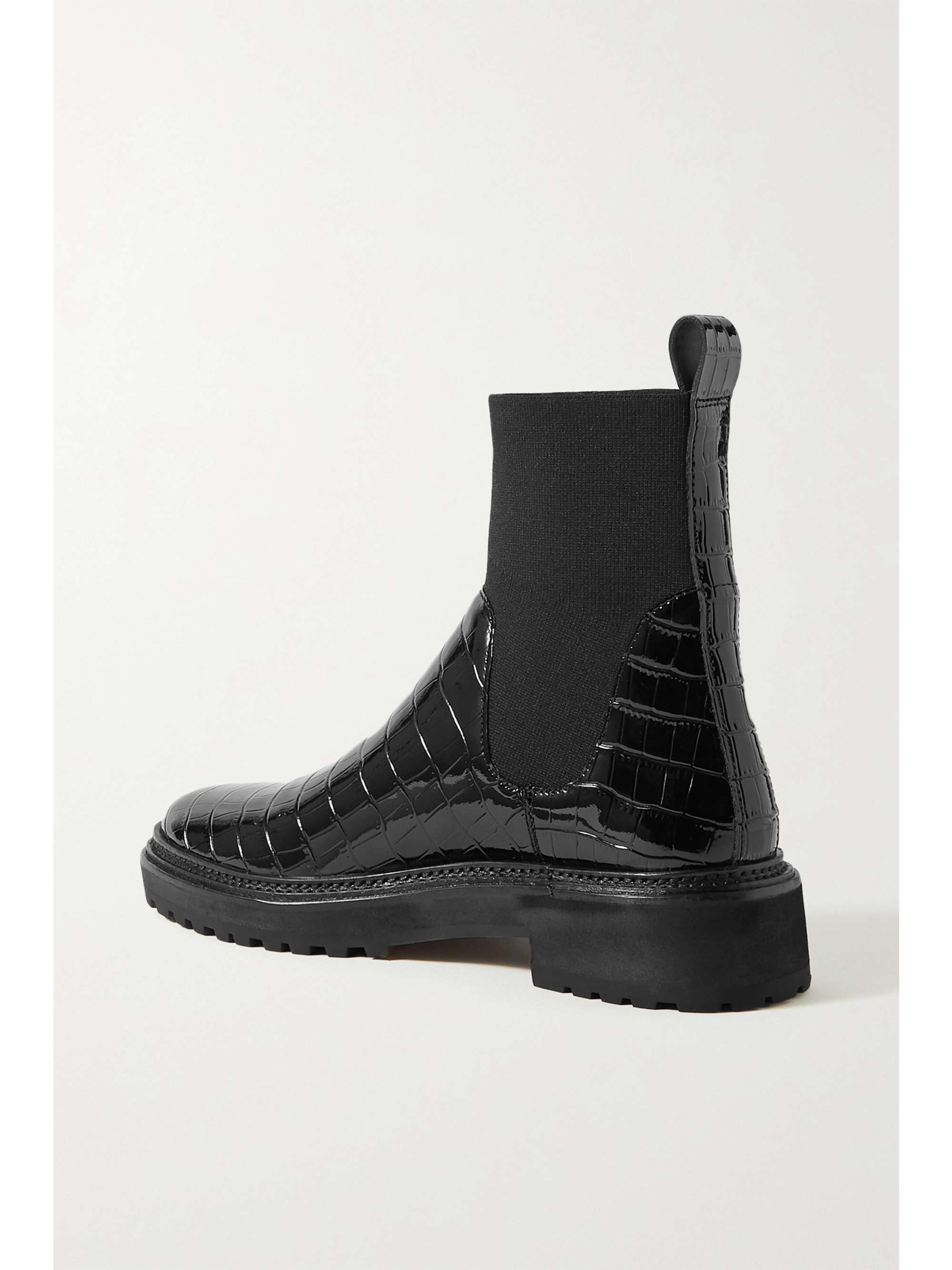 LOEFFLER RANDALL Bridget croc-effect patent-leather Chelsea boots