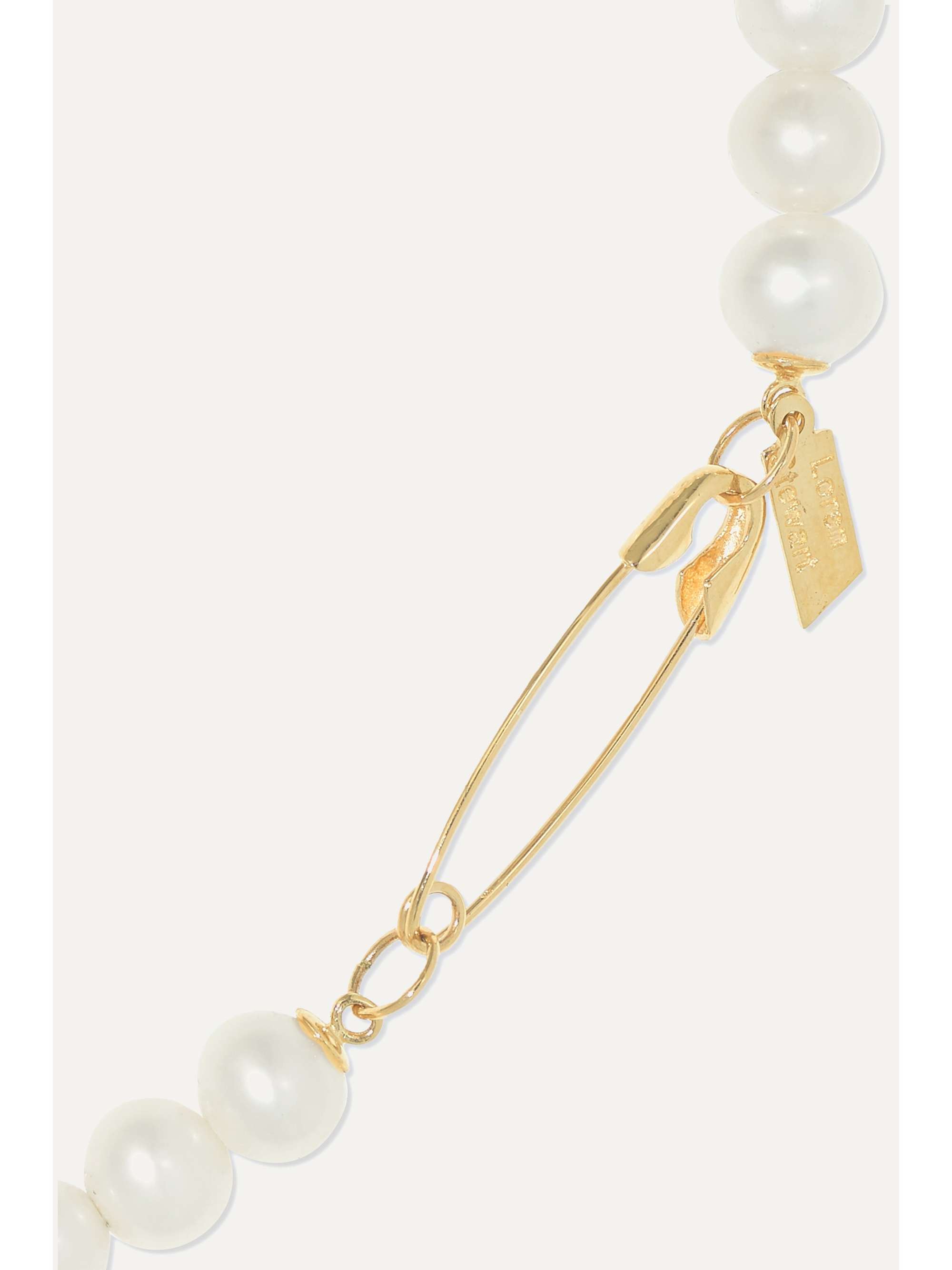 LOREN STEWART 14-karat gold pearl bracelet