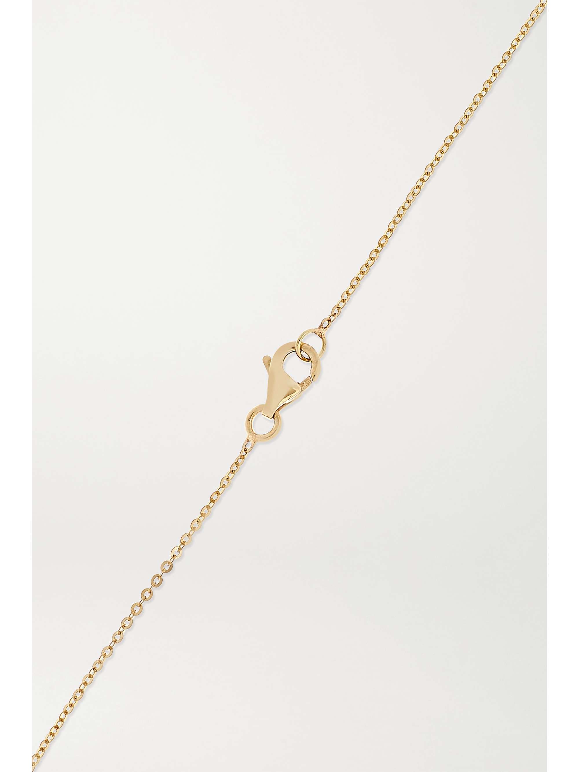 LITO Tu Es Partout 14-karat gold and enamel necklace