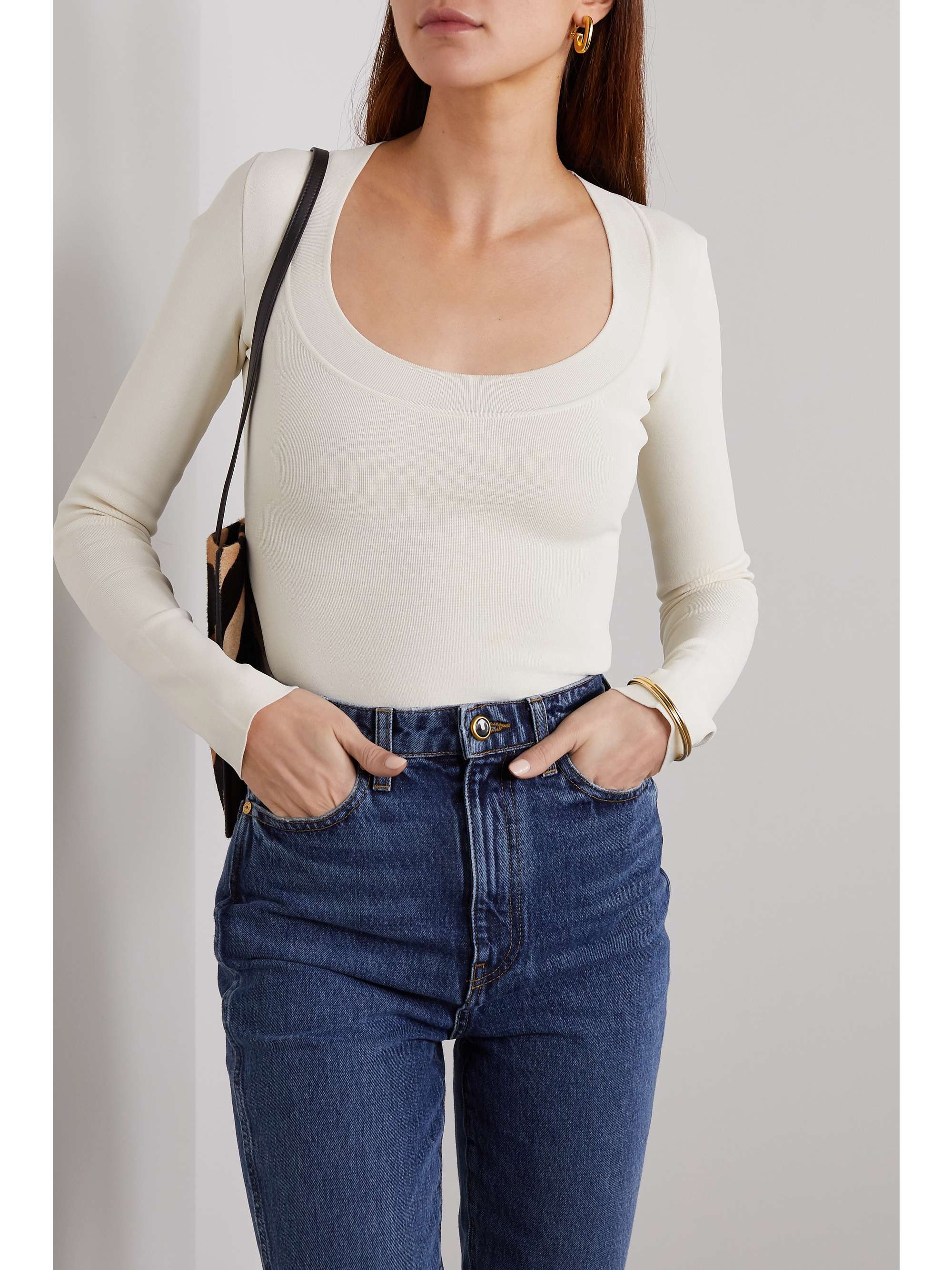 KHAITE Kerry ribbed-knit bodysuit