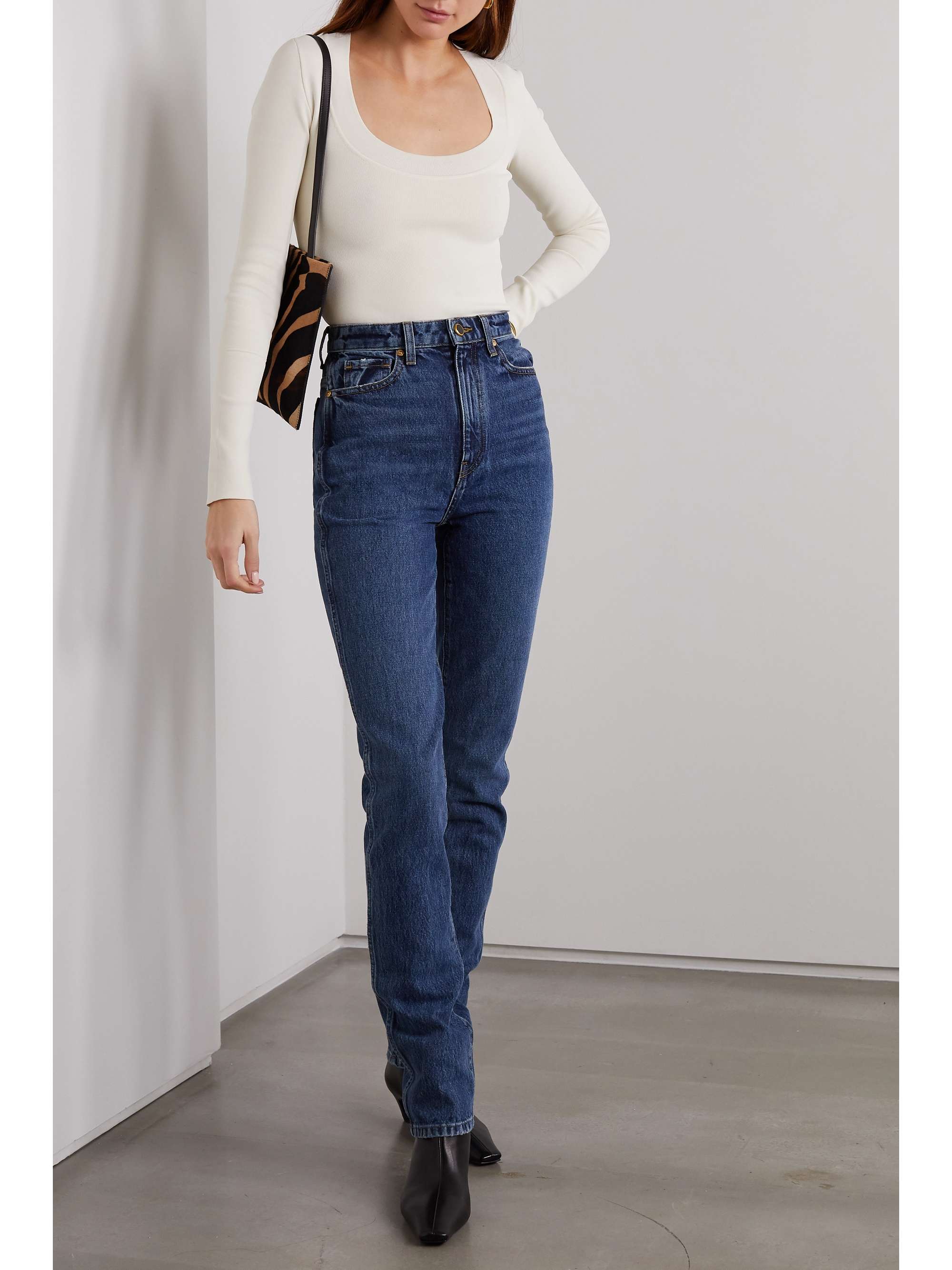 KHAITE Kerry ribbed-knit bodysuit