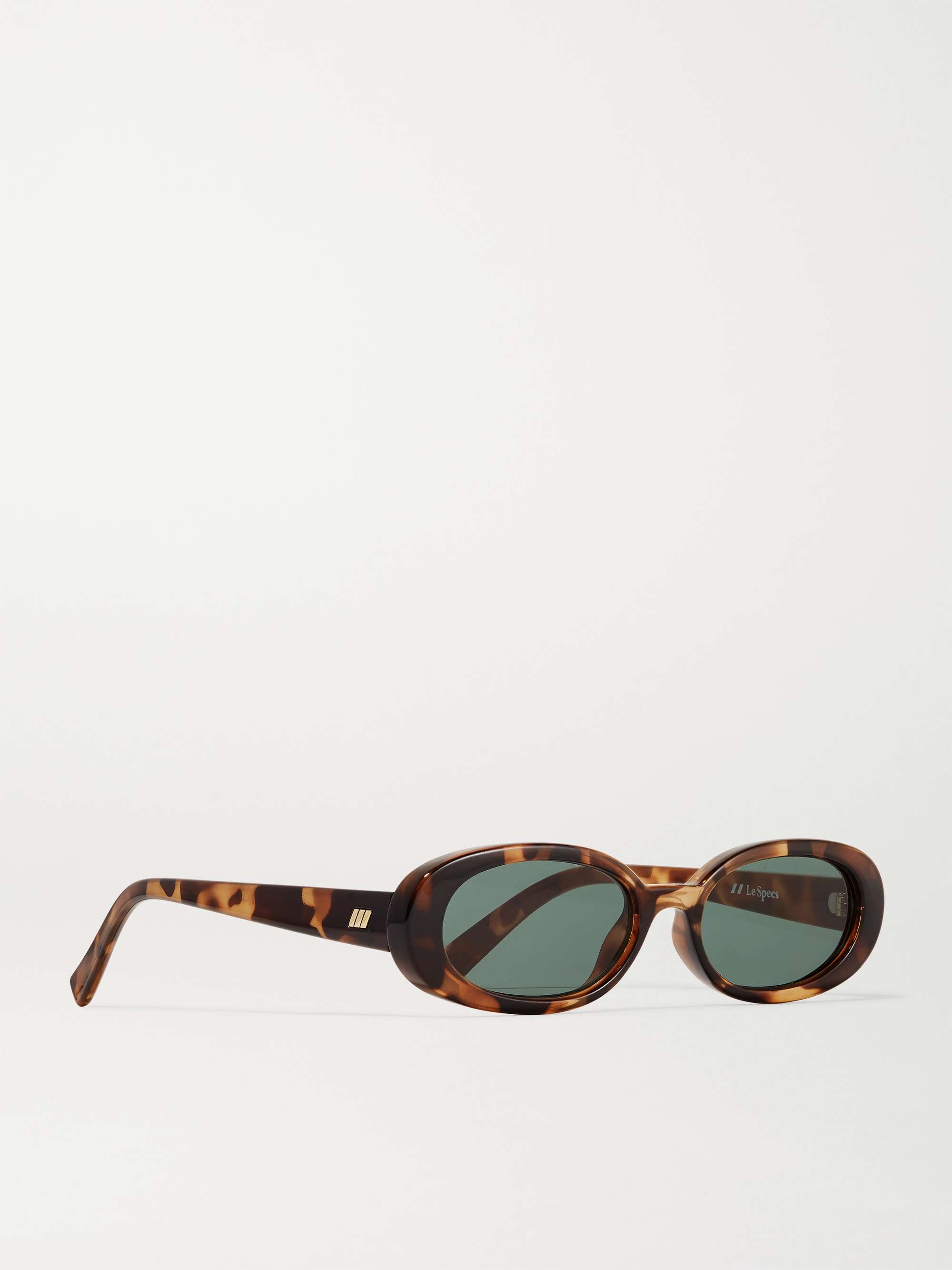 LE SPECS Outta Love oval-frame tortoiseshell acetate sunglasses