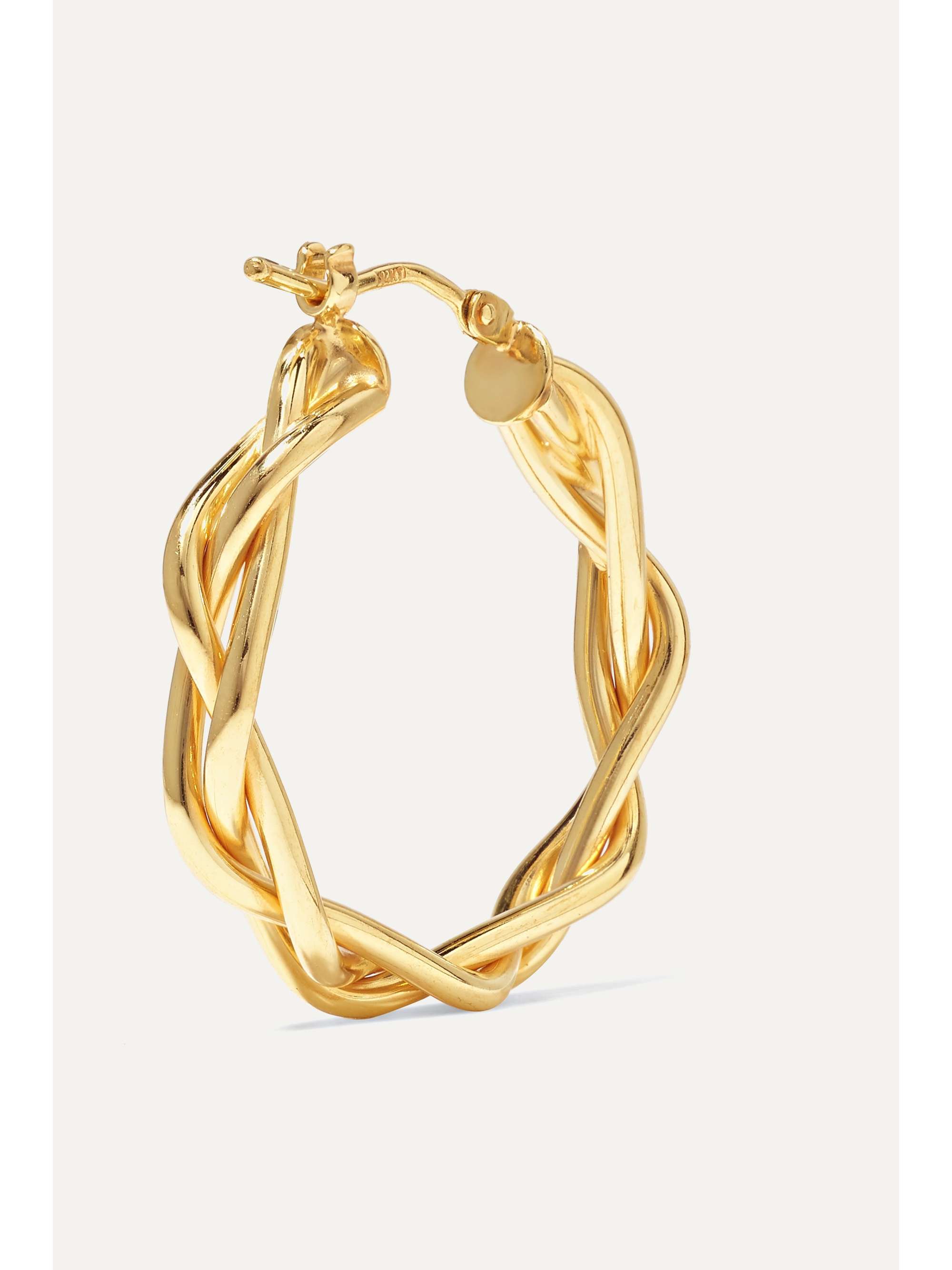 LOREN STEWART + NET SUSTAIN 14-karat gold hoop earrings