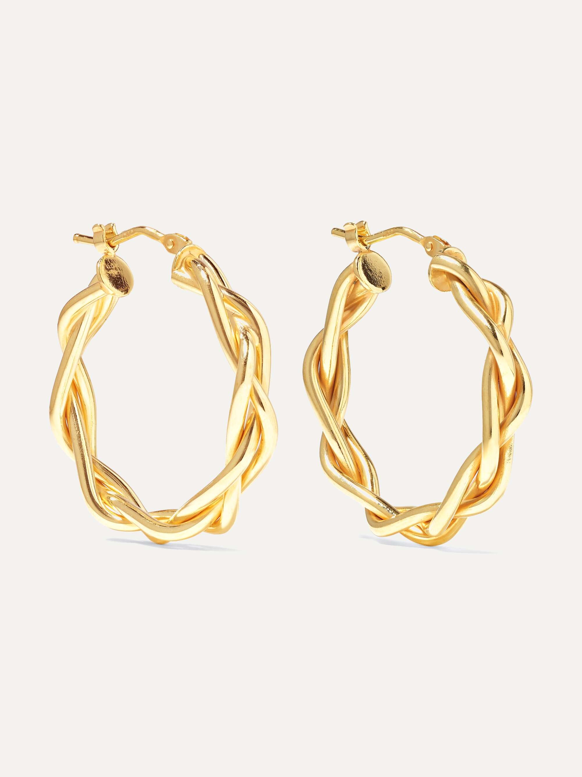 LOREN STEWART NET SUSTAIN 14 karat gold hoop earrings NET A PORTER