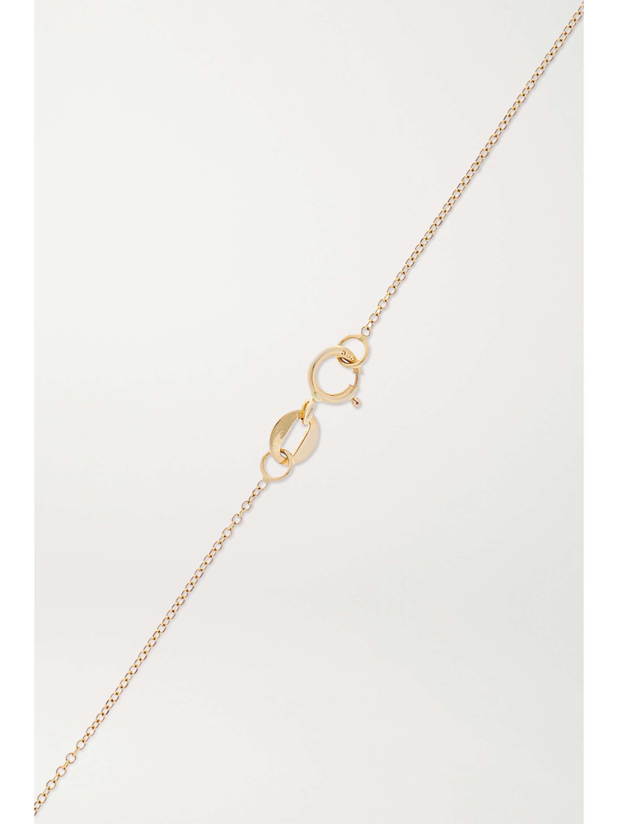 LITO Tu Es Partout 14-karat gold, enamel, diamond and sapphire necklace