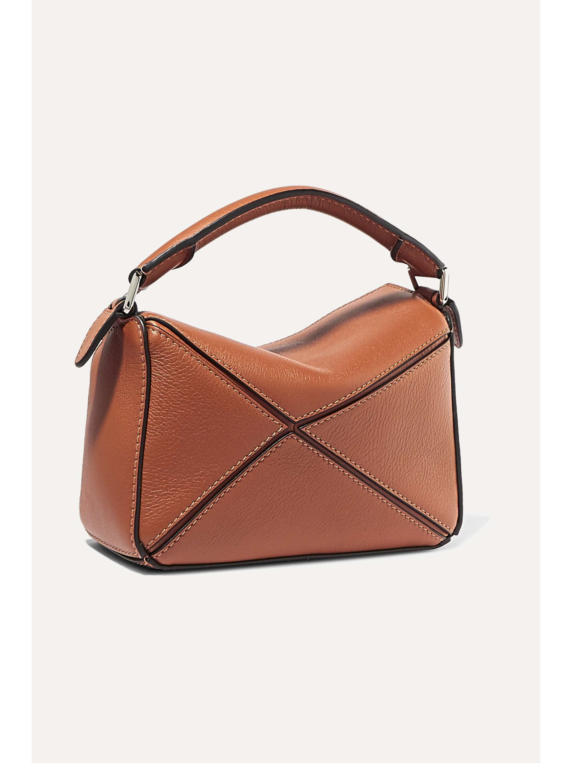 LOEWE Puzzle mini textured-leather shoulder bag