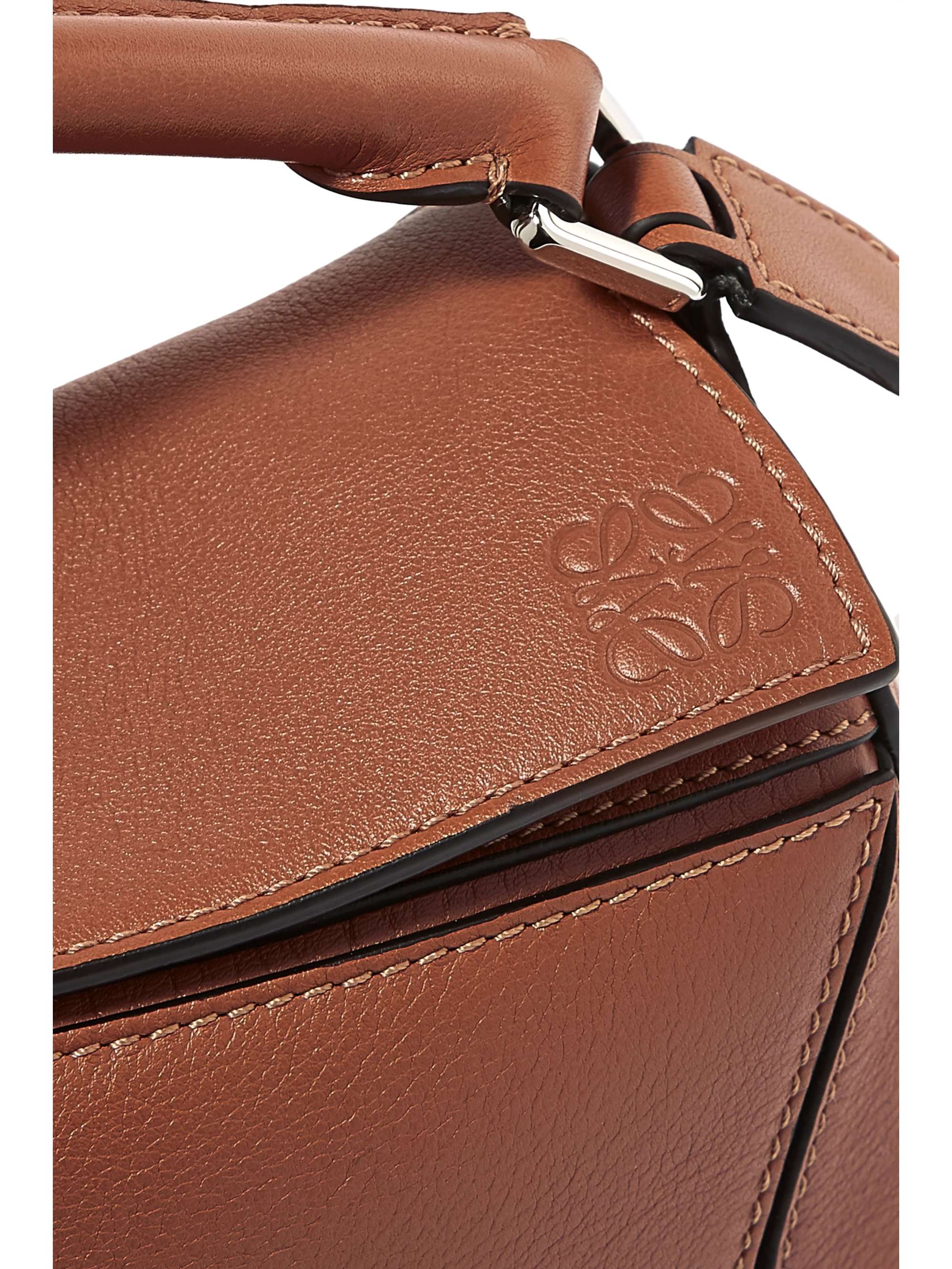 LOEWE Puzzle mini textured-leather shoulder bag