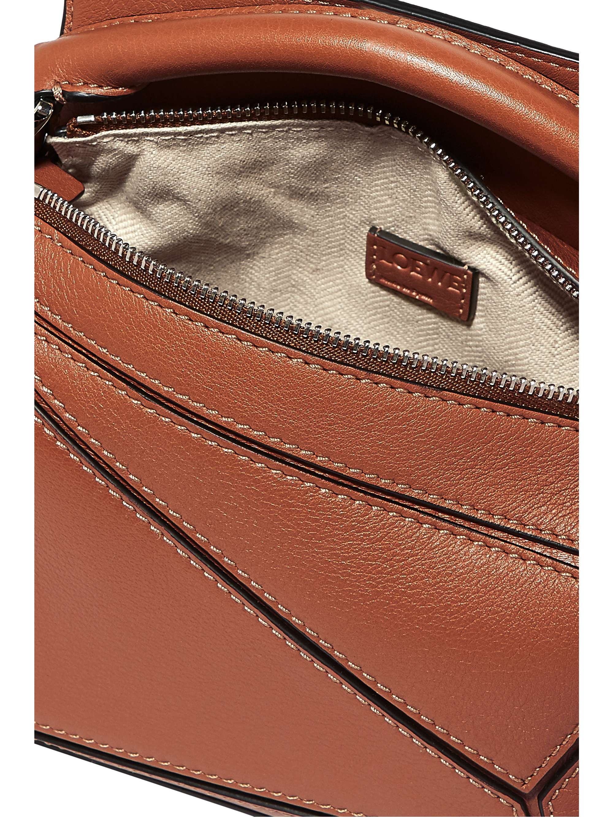LOEWE Puzzle mini textured-leather shoulder bag