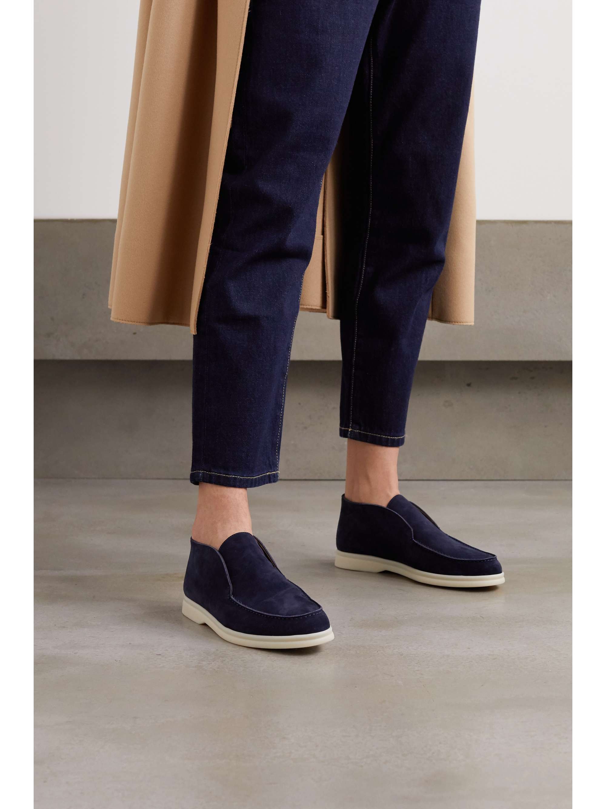 oversvømmelse Association Presenter LORO PIANA Open Walk suede loafers | NET-A-PORTER