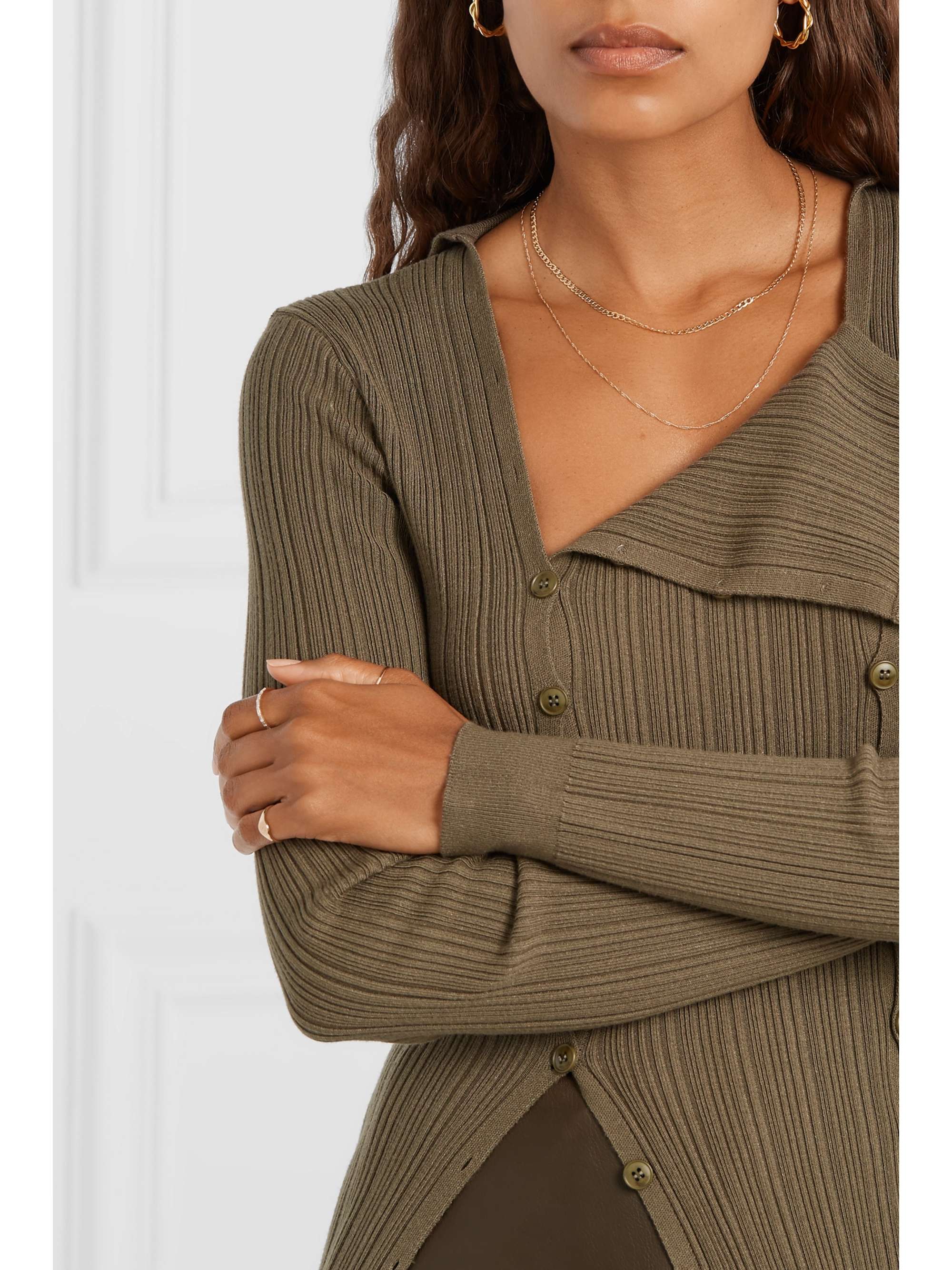 LOREN STEWART Havana 14-karat gold necklace