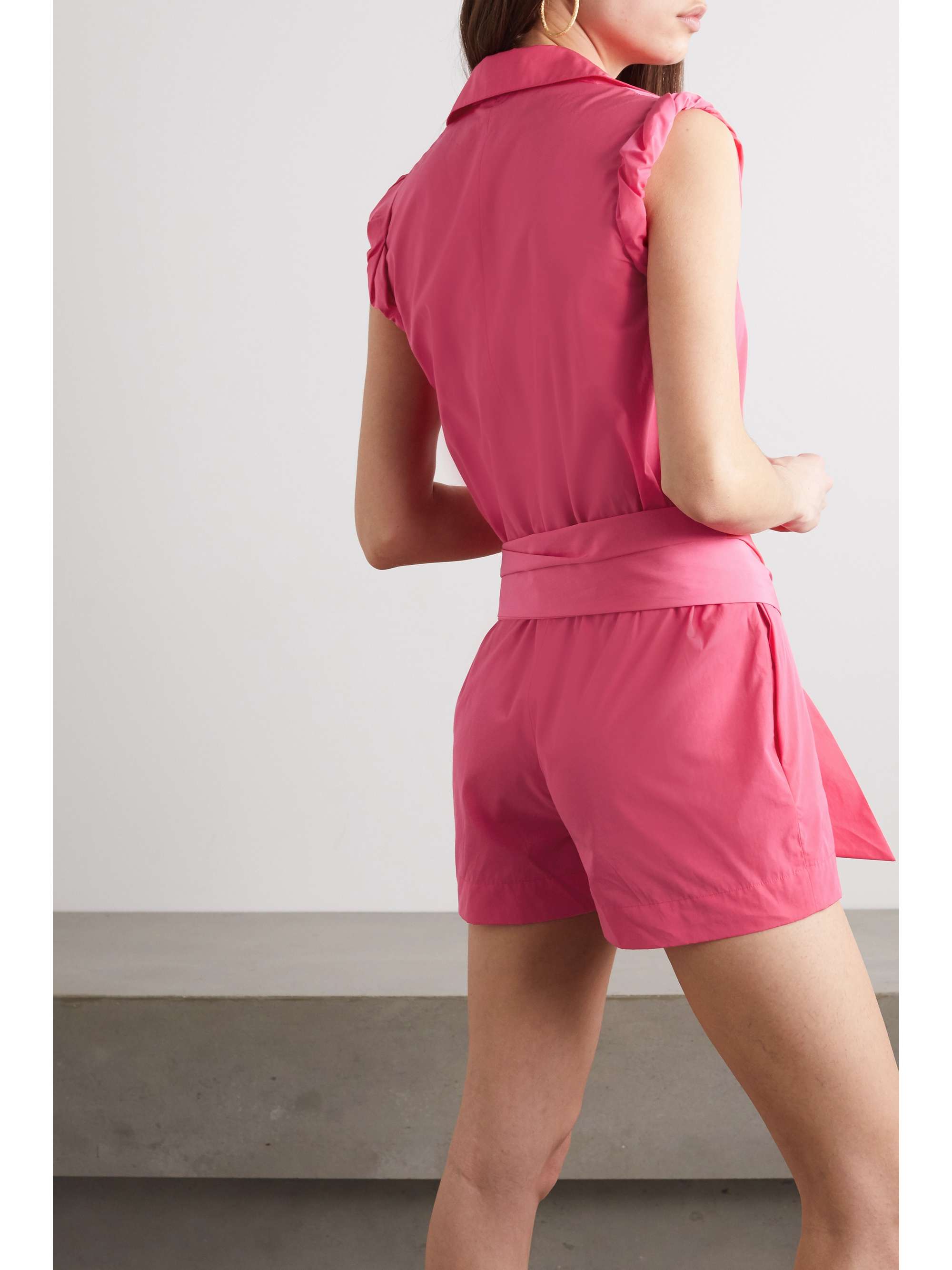 KENZO Belted taffeta playsuit