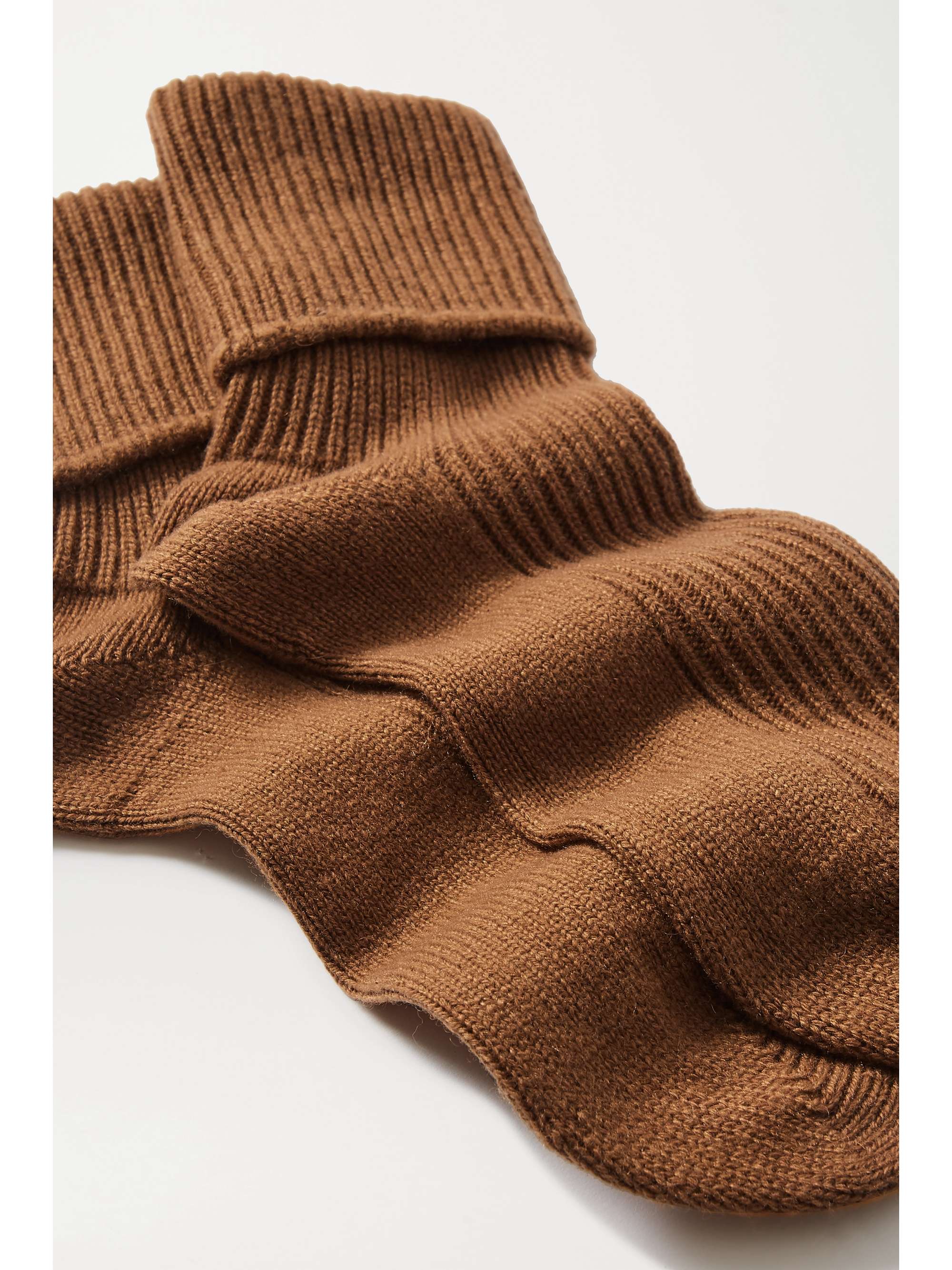 JOHNSTONS OF ELGIN Ribbed cashmere socks