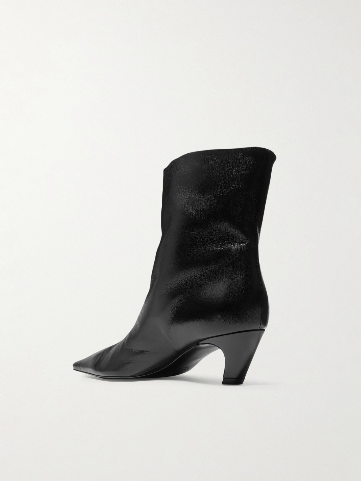 Shop Khaite Arizona Leather Ankle Boots In Black