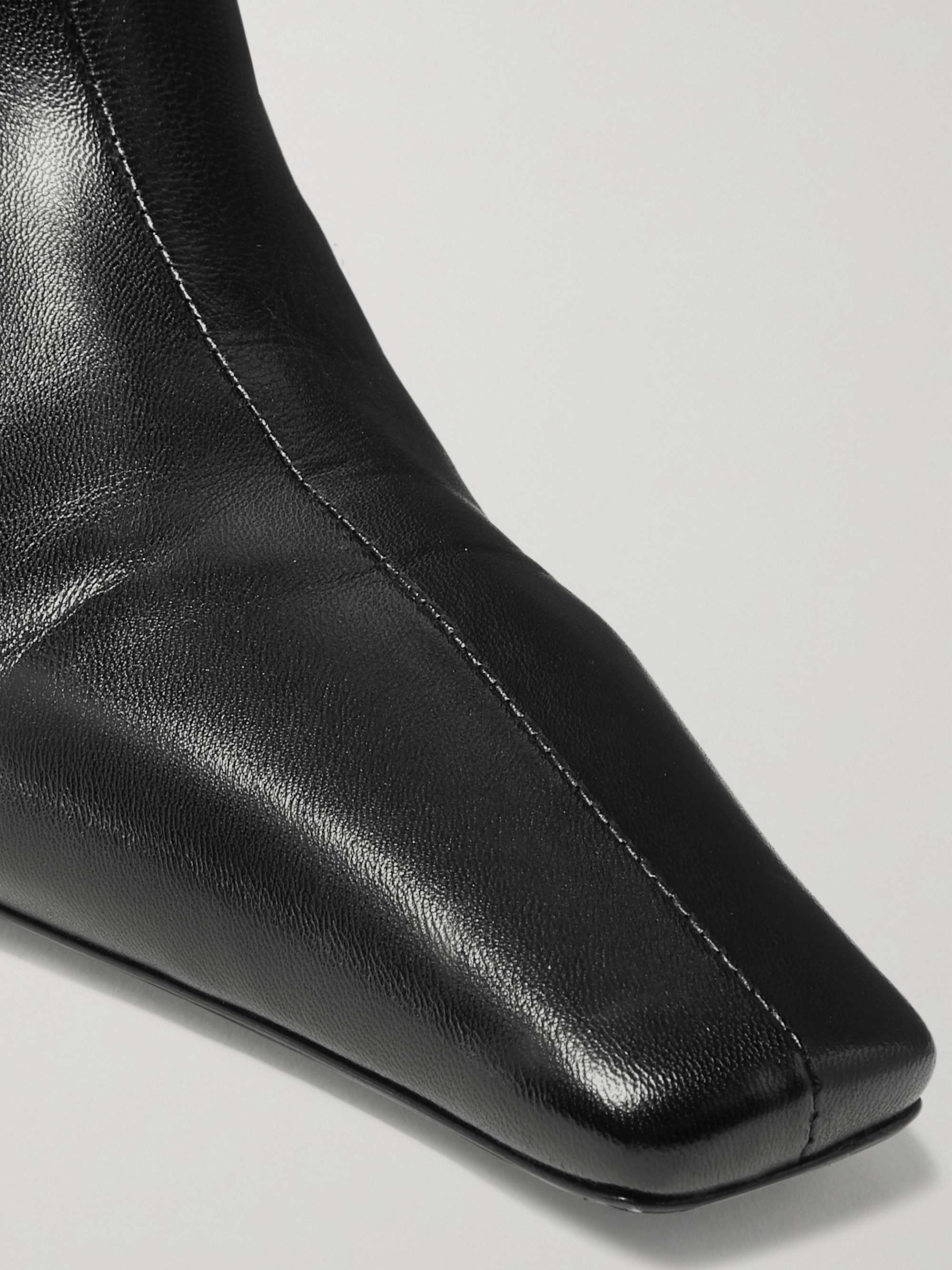 KHAITE Arizona leather ankle boots