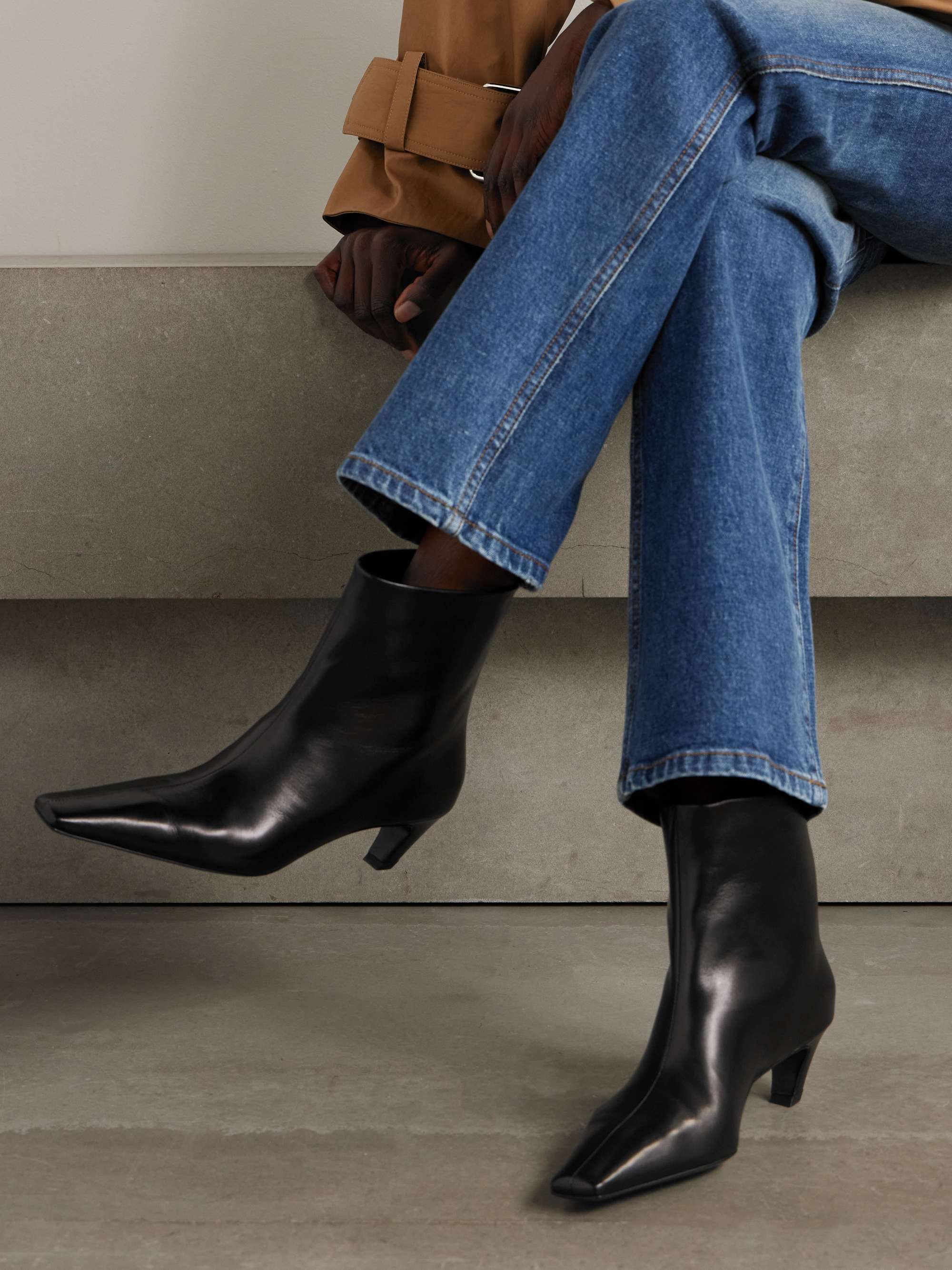 KHAITE Arizona leather ankle boots | NET-A-PORTER