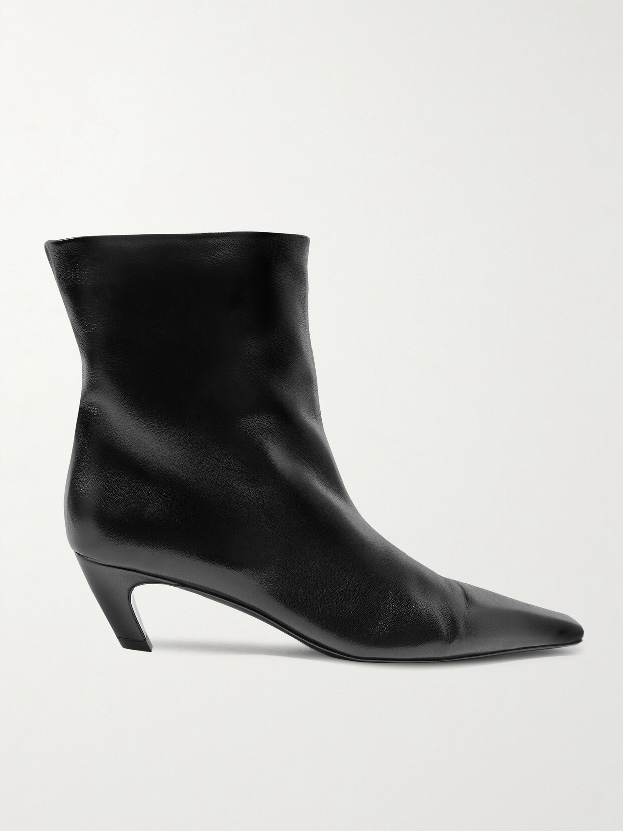 Shop Khaite Arizona Leather Ankle Boots In Black