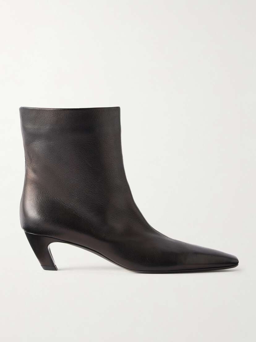 Khaite Arizona Leather Ankle Boots