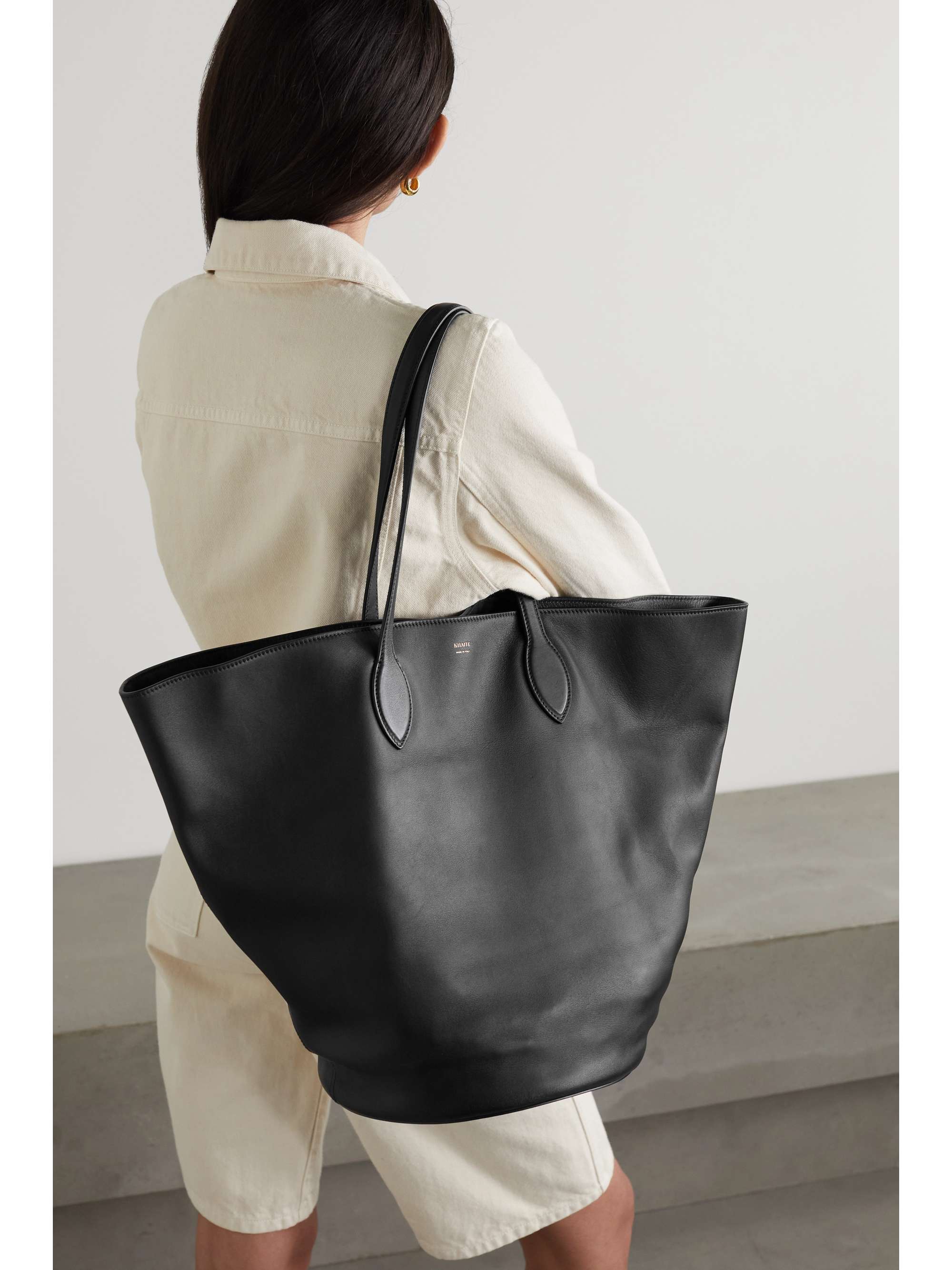 KHAITE Circle medium leather tote