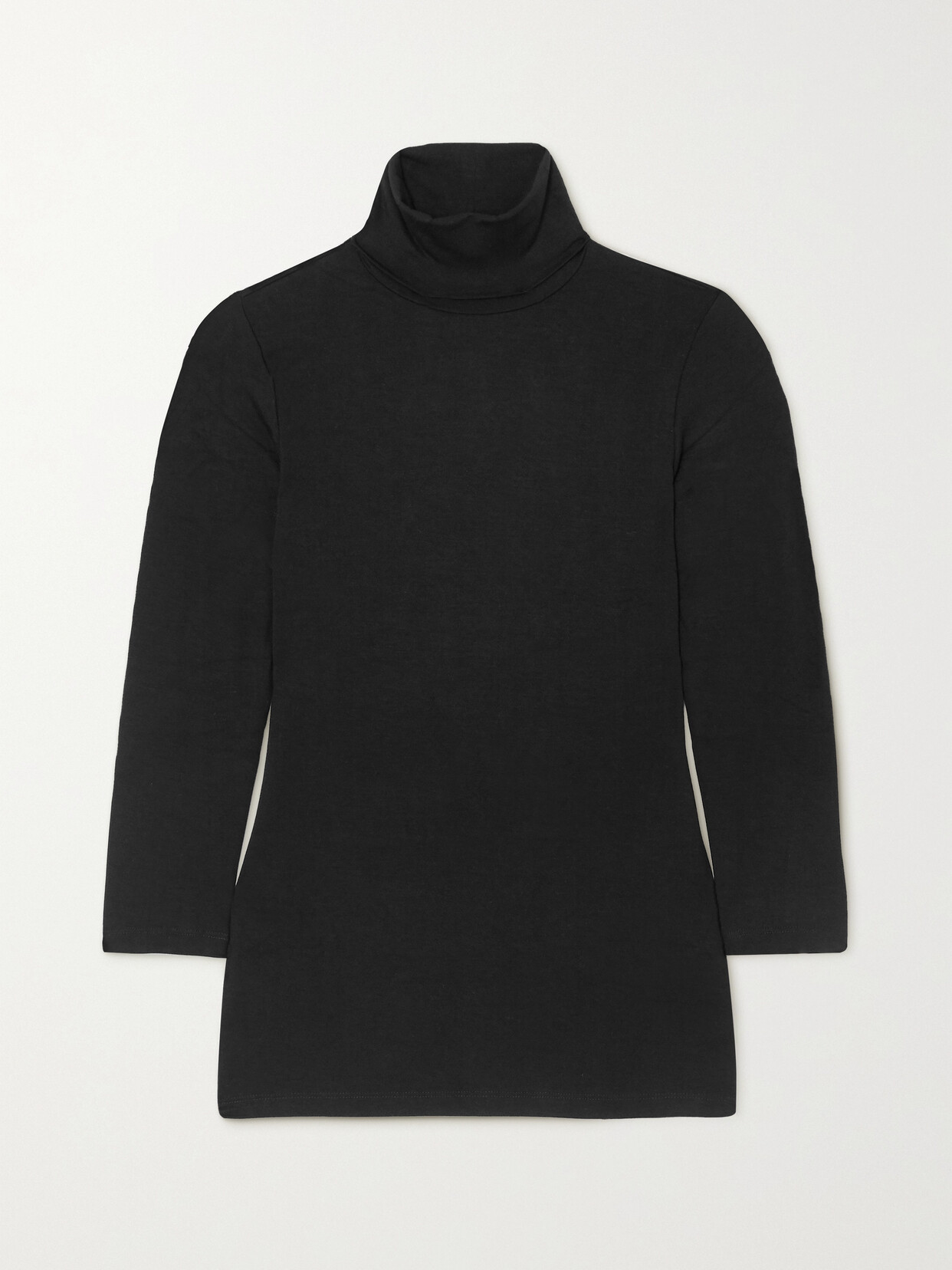 L'Agence Aja Stretch-jersey Turtleneck Top - Black