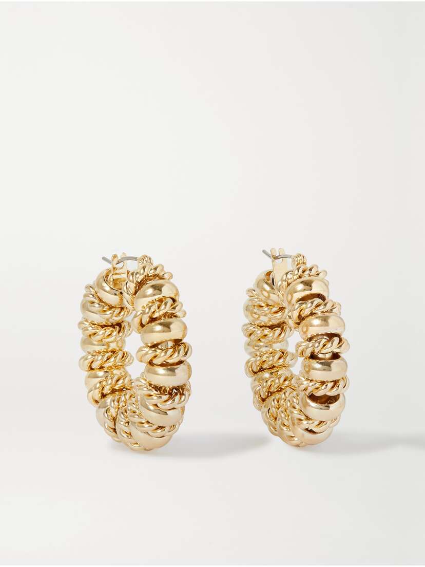 Laura Lombardi + Net Sustain Serena -plated Hoop Earrings