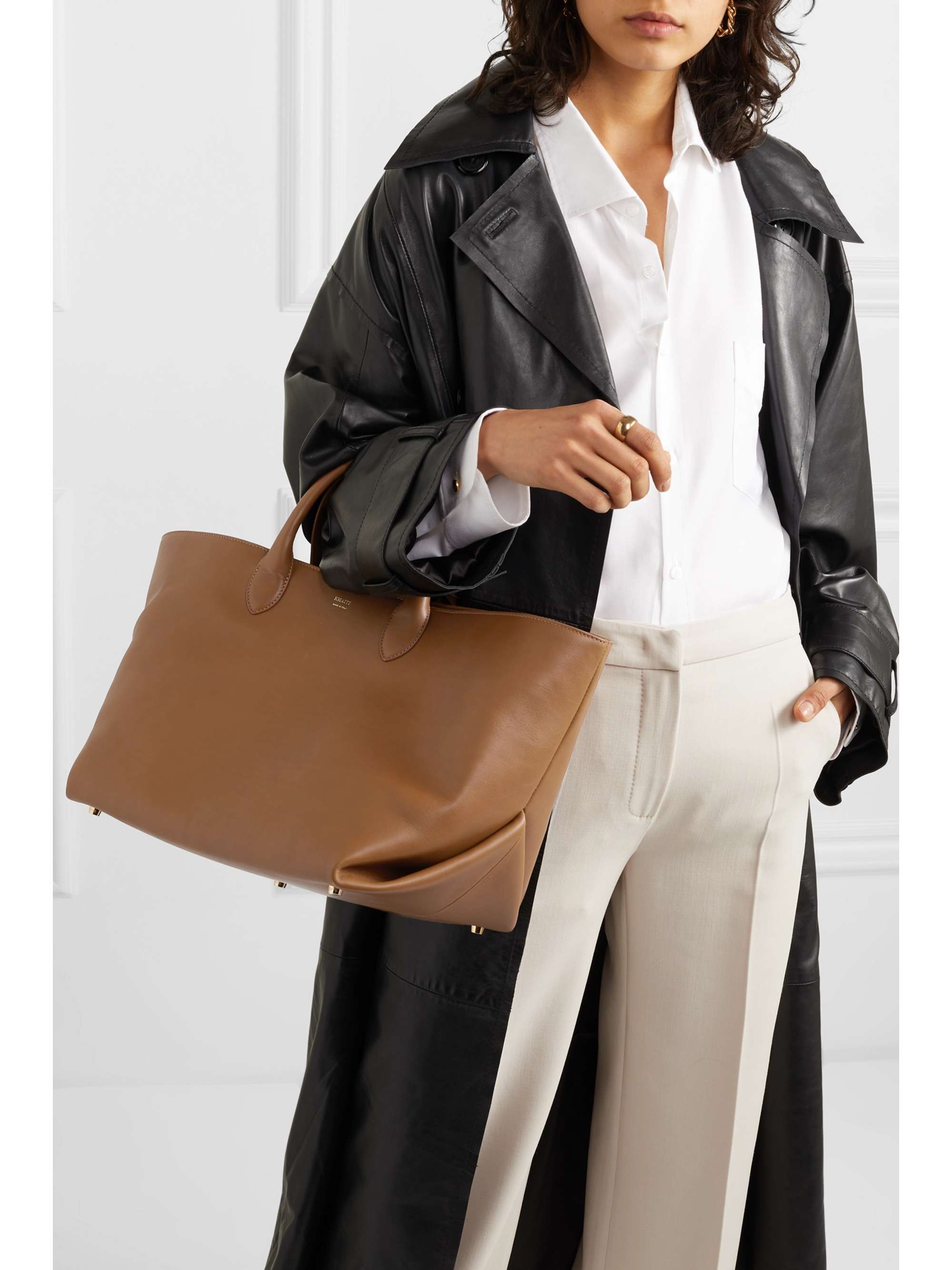 KHAITE Amelia medium textured-leather tote