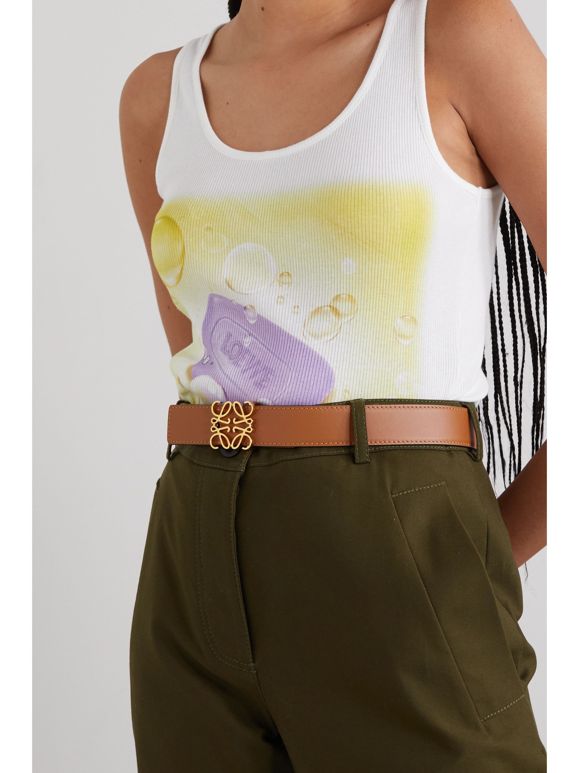 loewe embellished leather belt