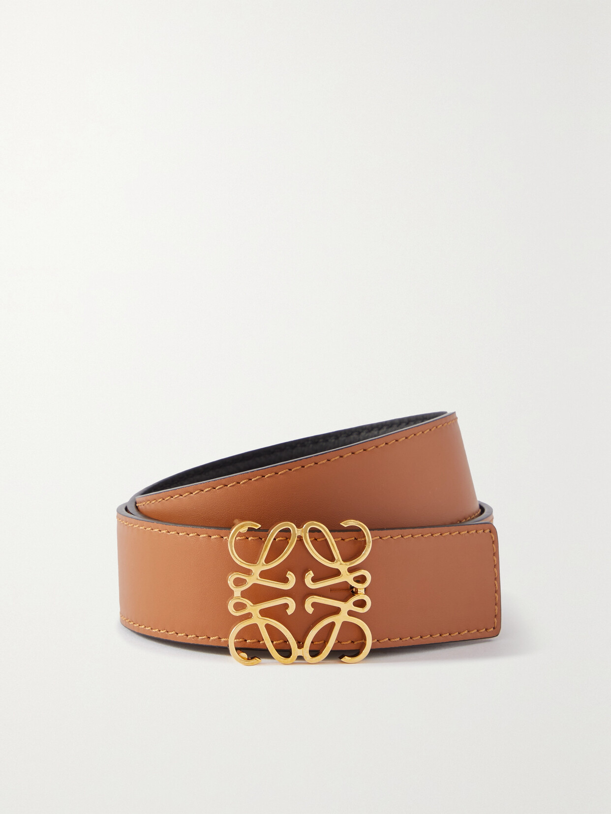 Loewe - Reversible Leather Belt - Tan 