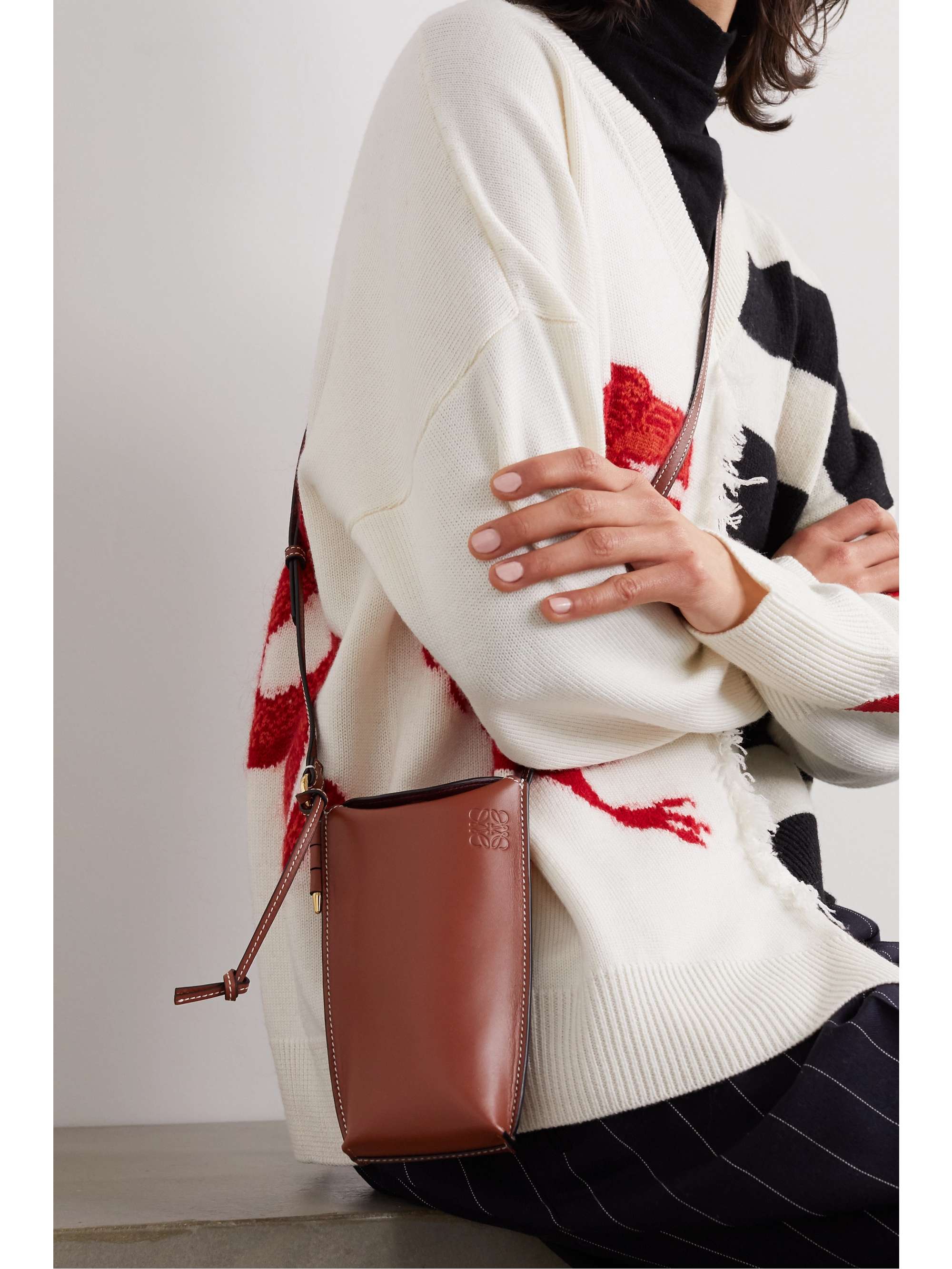LOEWE Gate Pocket leather bucket bag