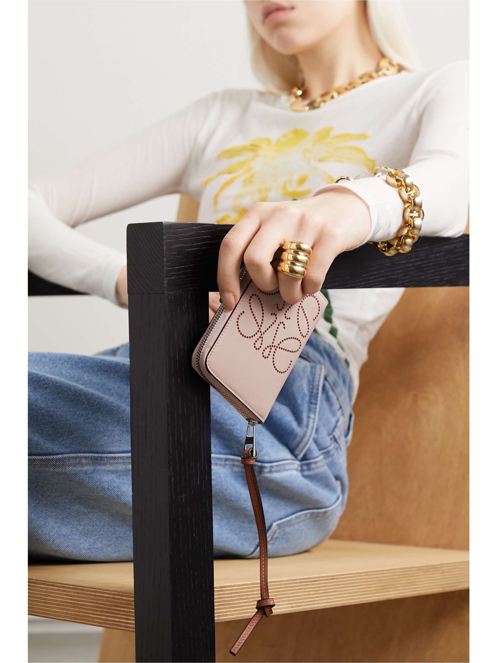 LOEWE Embossed leather wallet