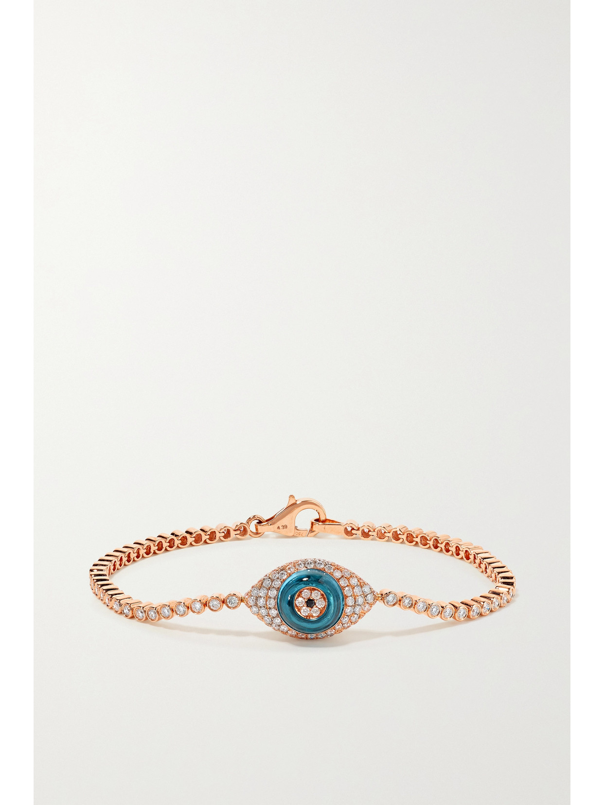 Lorraine Schwartz Against Evil Eye 18-karat Rose Gold, Topaz And Diamond Bracelet