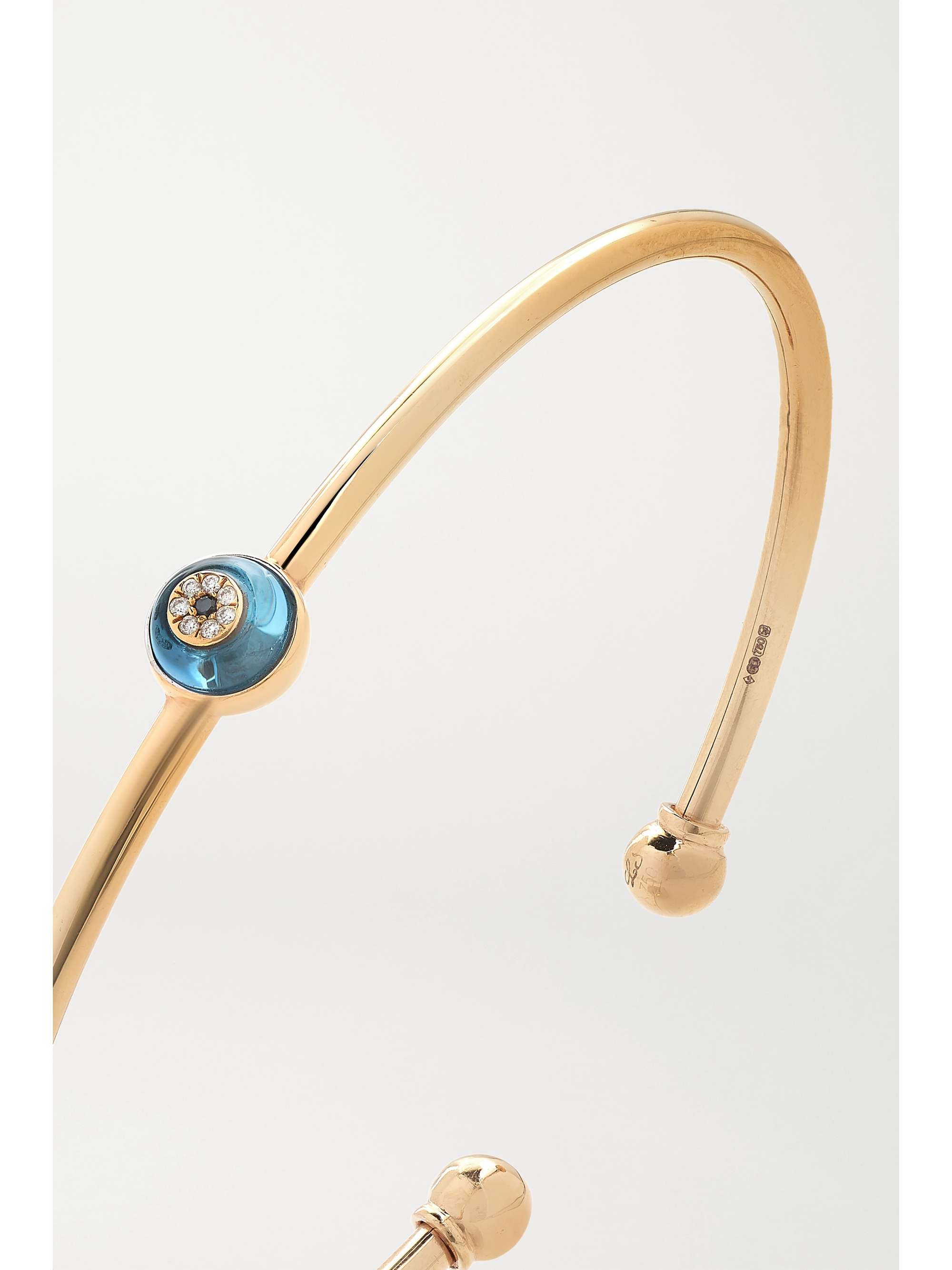 LORRAINE SCHWARTZ 18-karat gold, topaz and diamond cuff