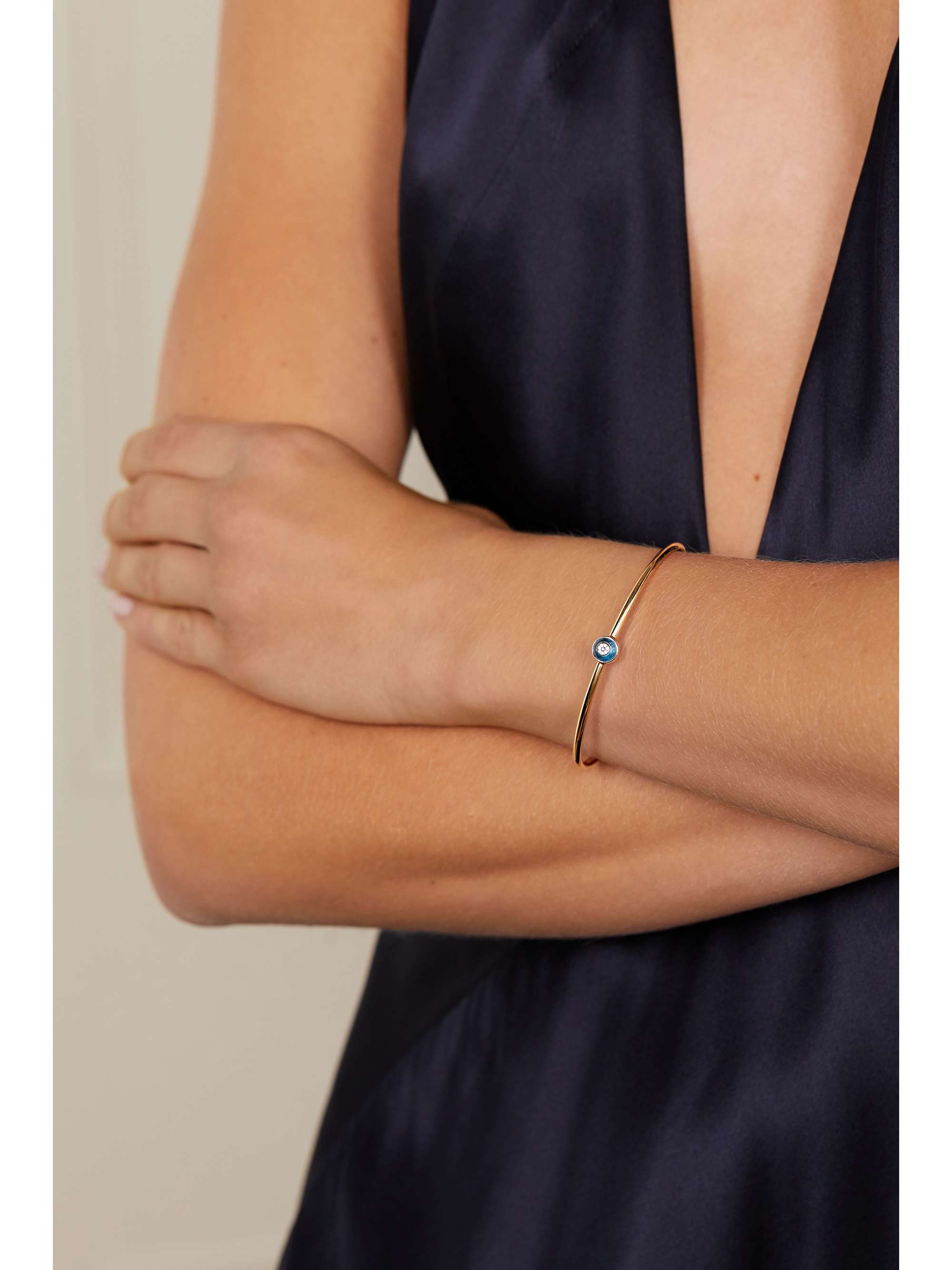 LORRAINE SCHWARTZ 18-karat gold, topaz and diamond cuff