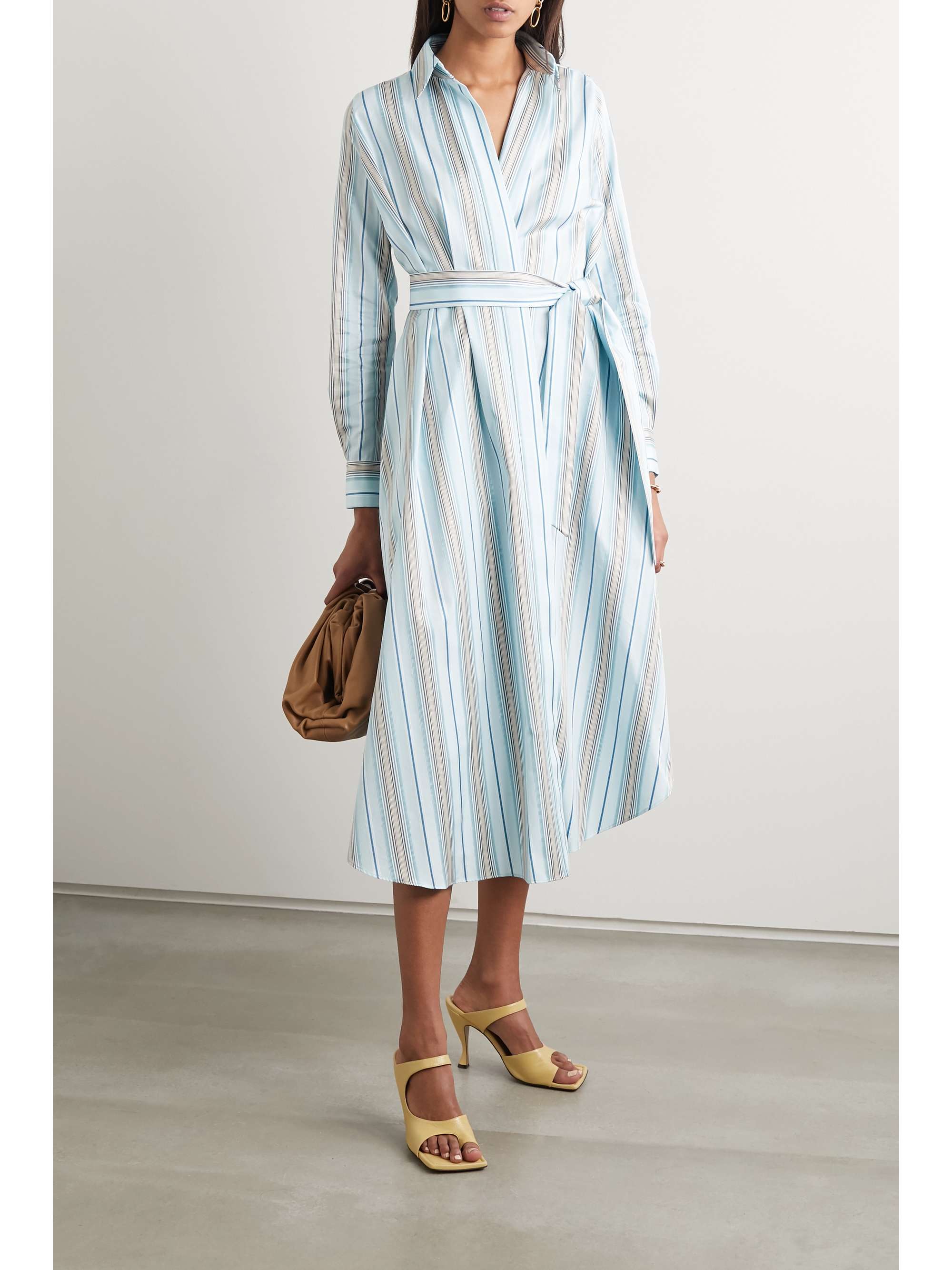 Poplin wrap hot sale dress