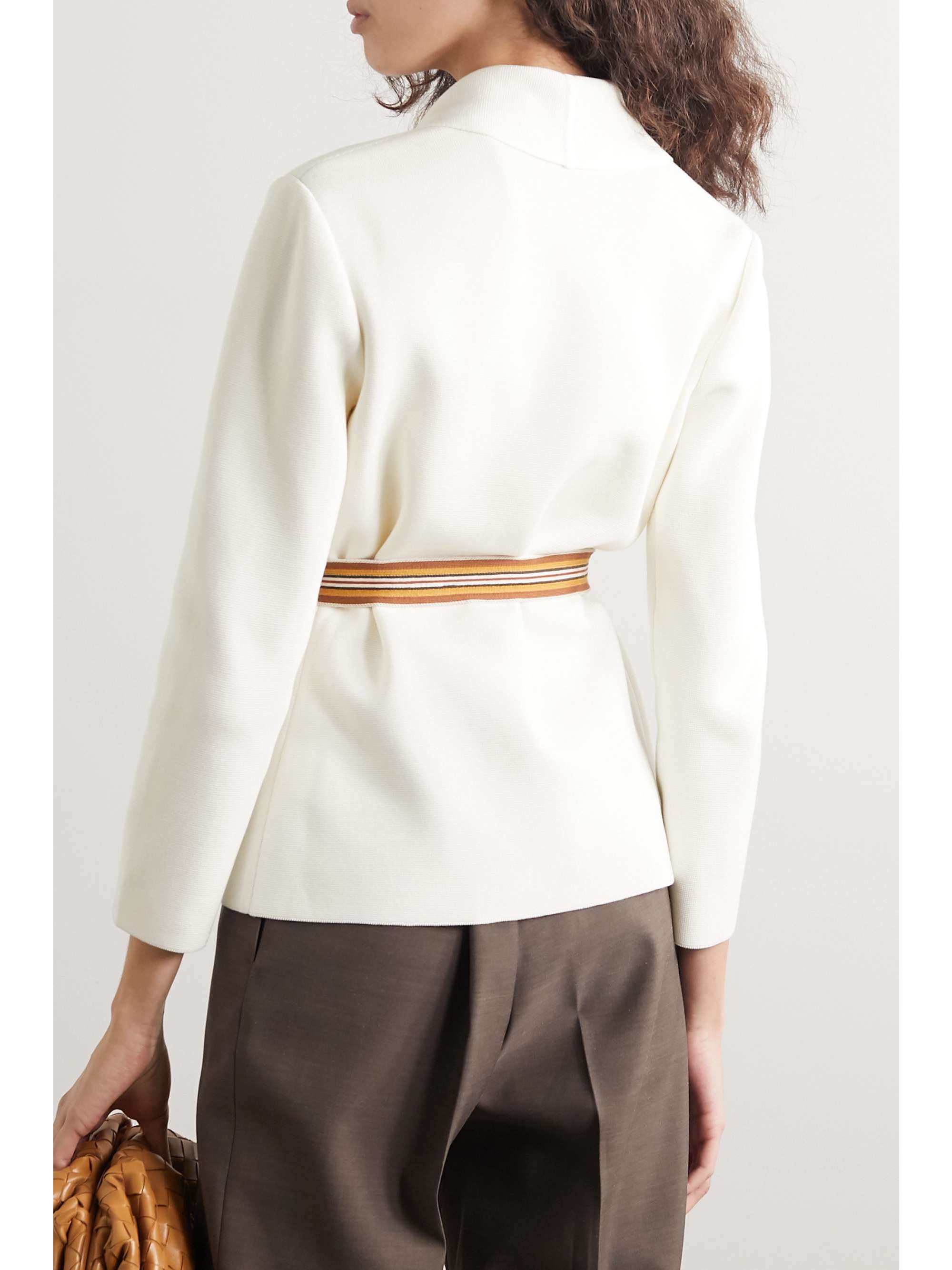 LORO PIANA Belted silk and cotton-blend cardigan