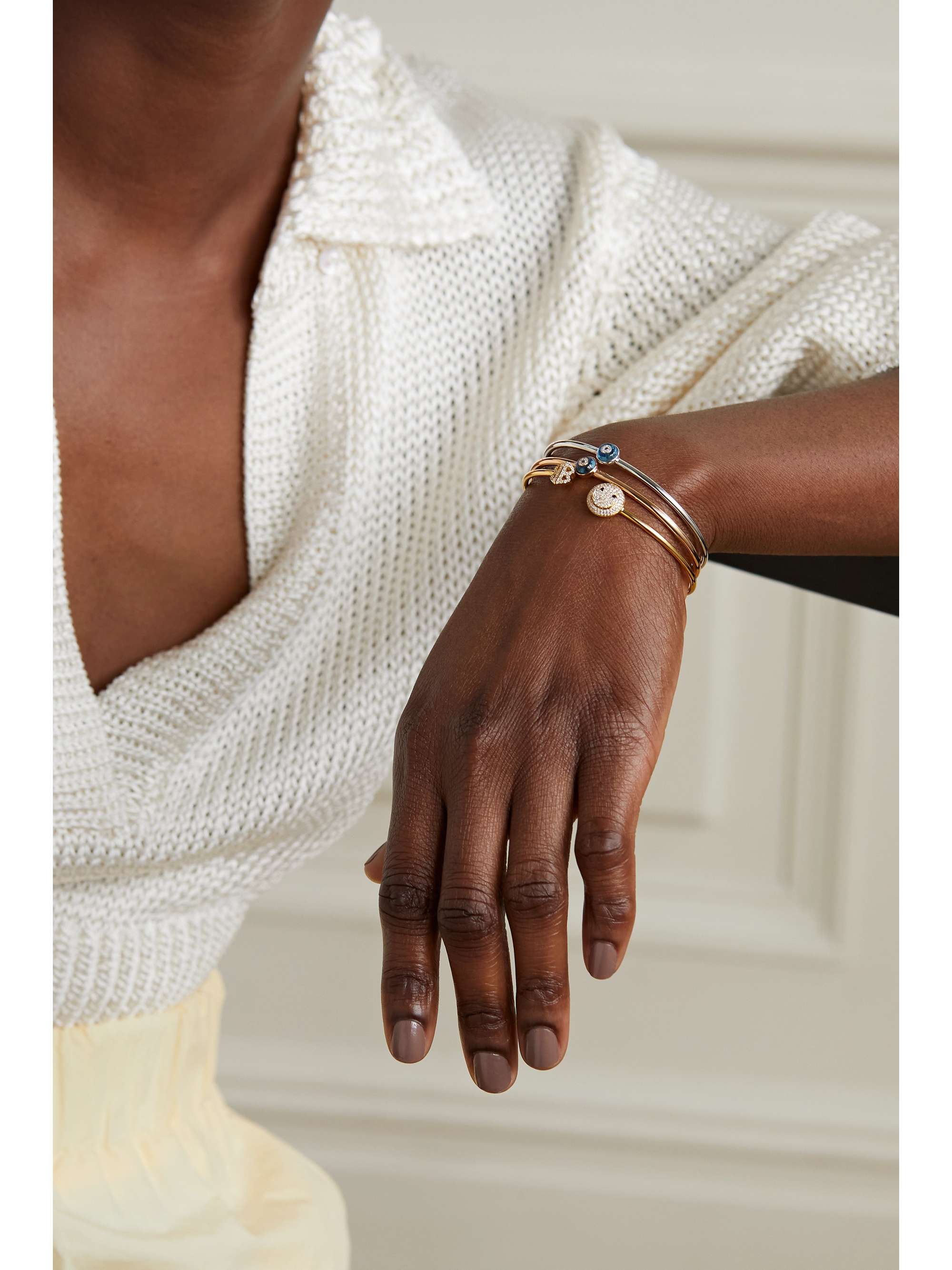 LORRAINE SCHWARTZ 18-karat gold diamond cuff
