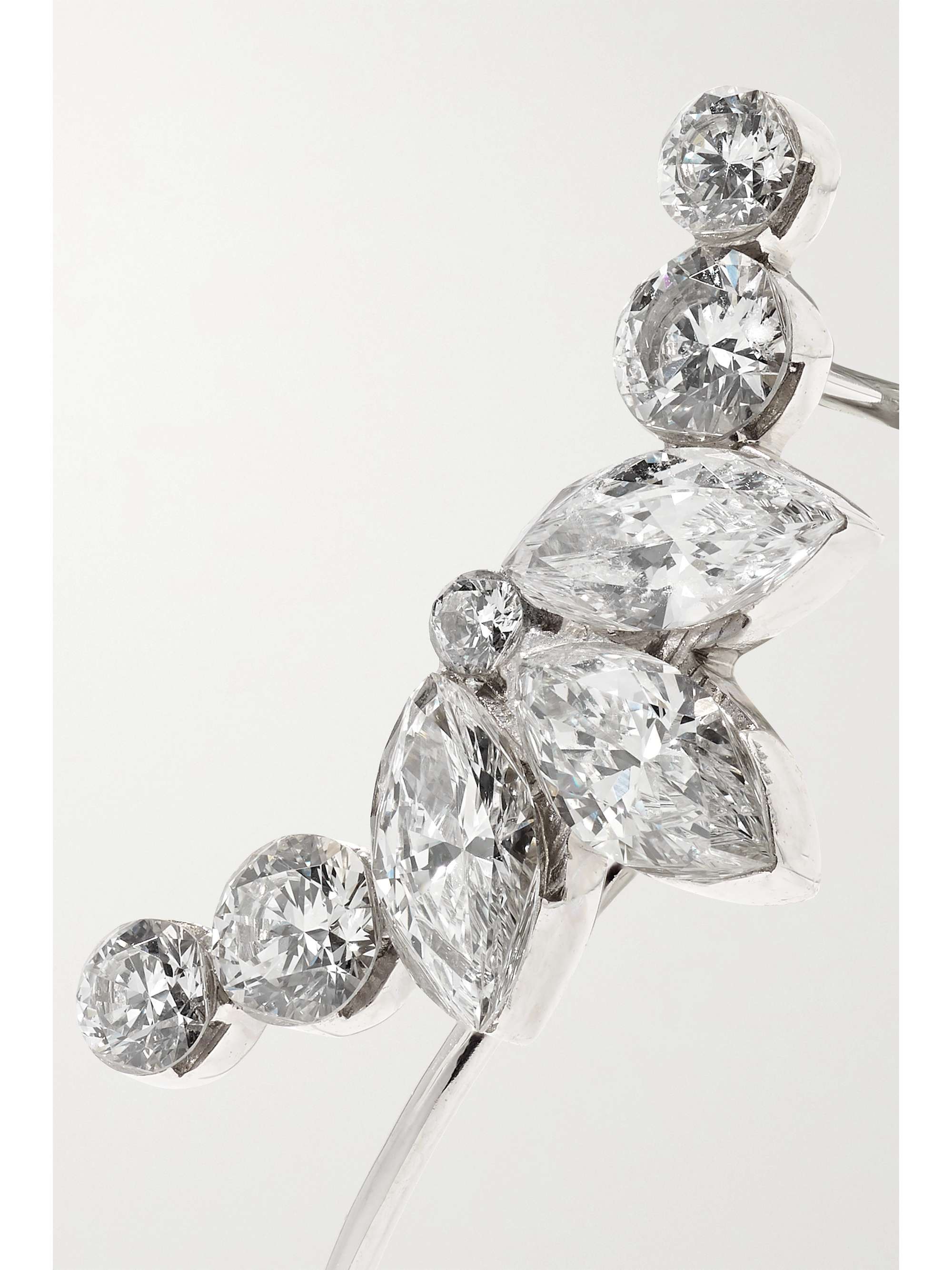 MARIA TASH Lotus Garland 18-karat white gold diamond earring