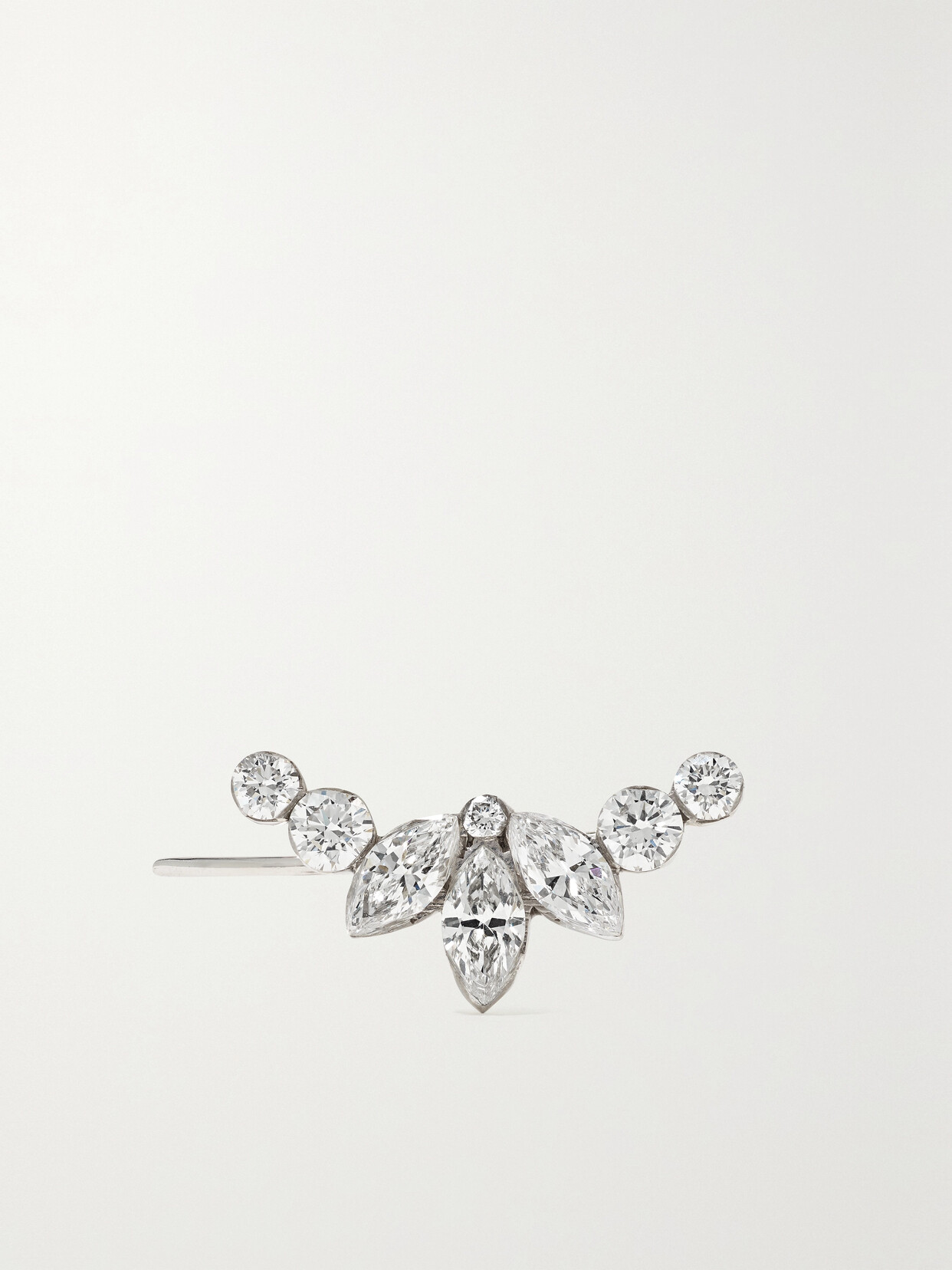 MARIA TASH Lotus Garland 18-karat White Gold Diamond Earring - R