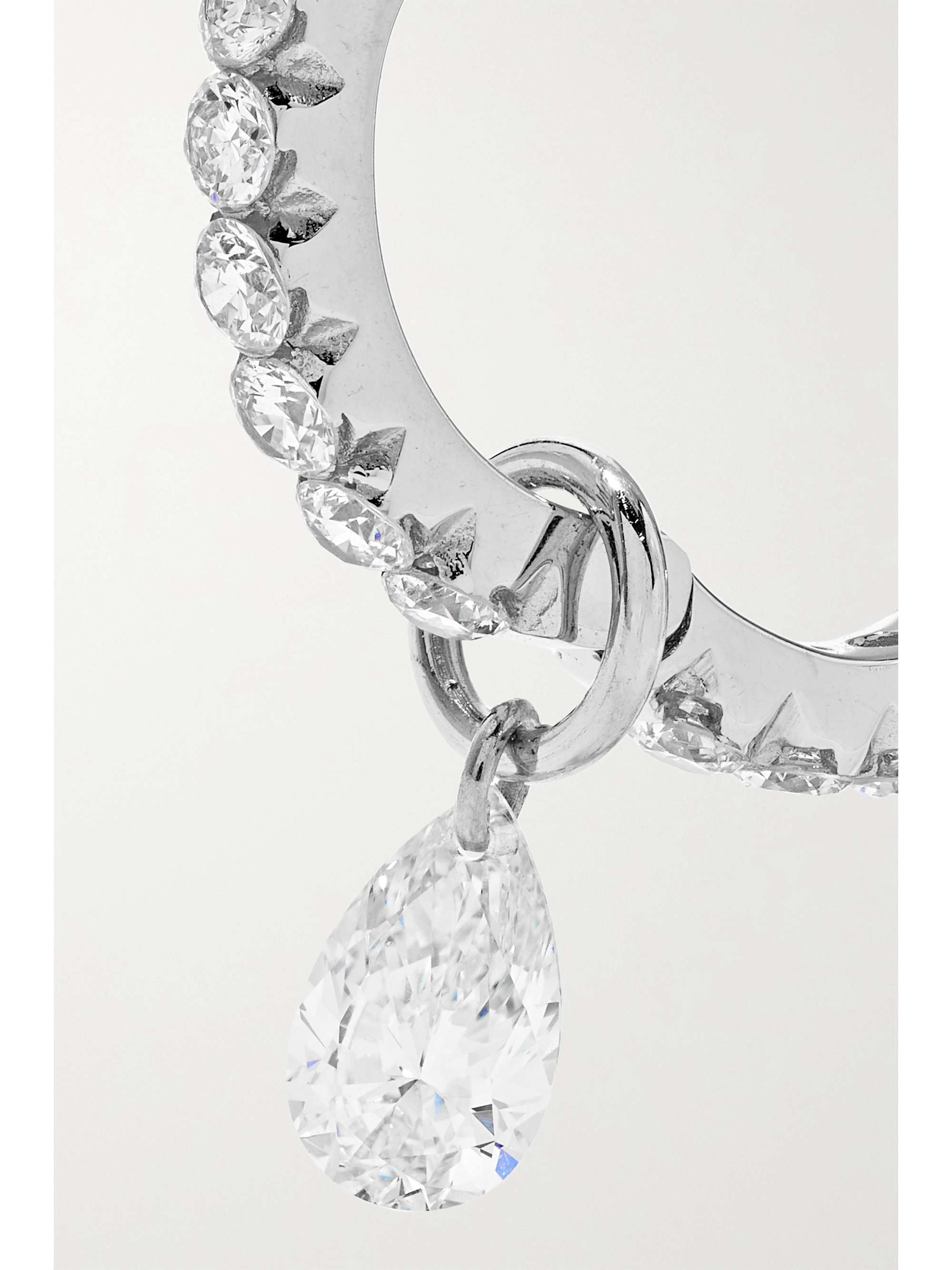 MARIA TASH Eternity 8mm 18-karat white gold diamond hoop earring