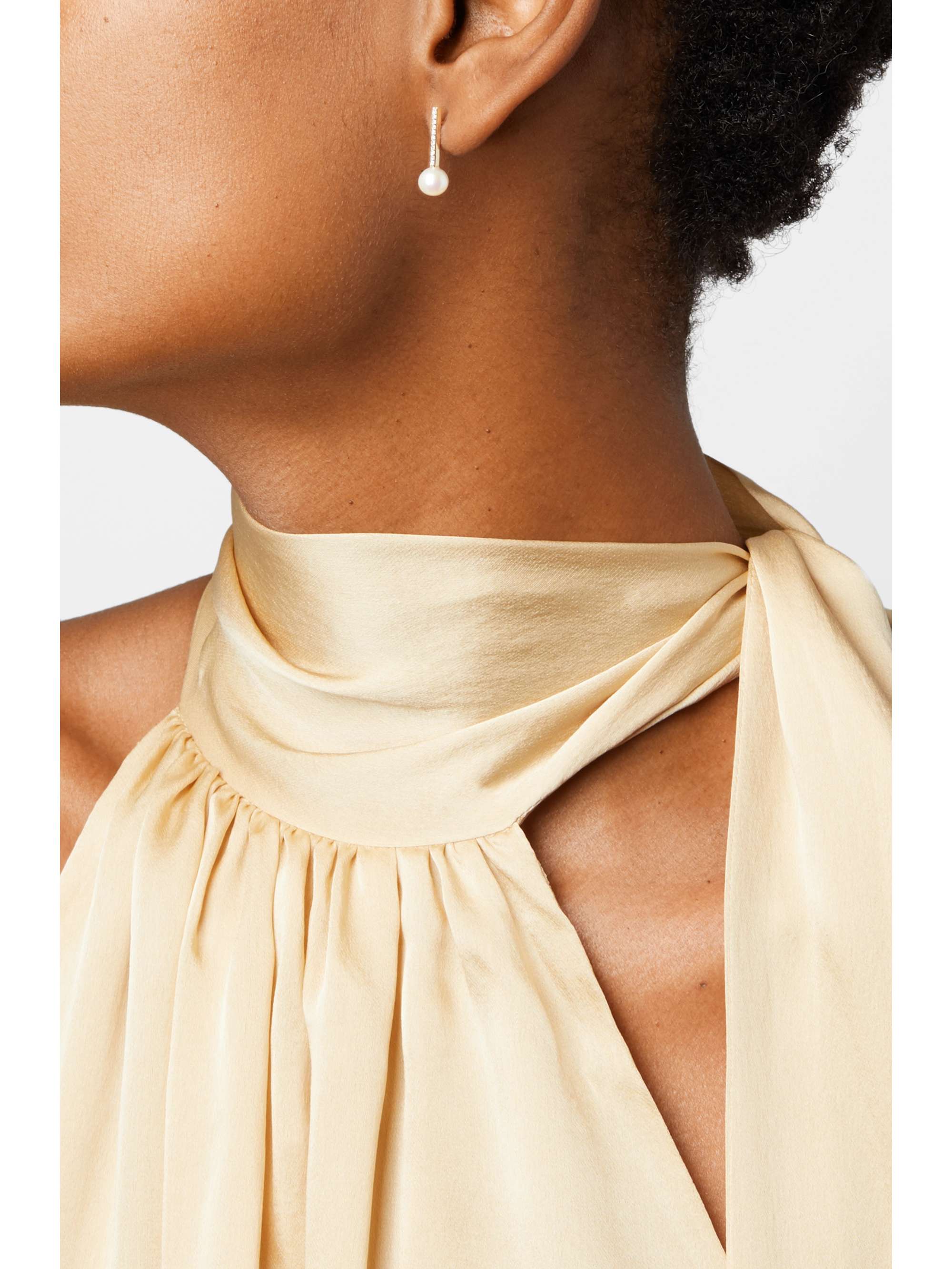 MATEO 14-karat gold, pearl and diamond earrings