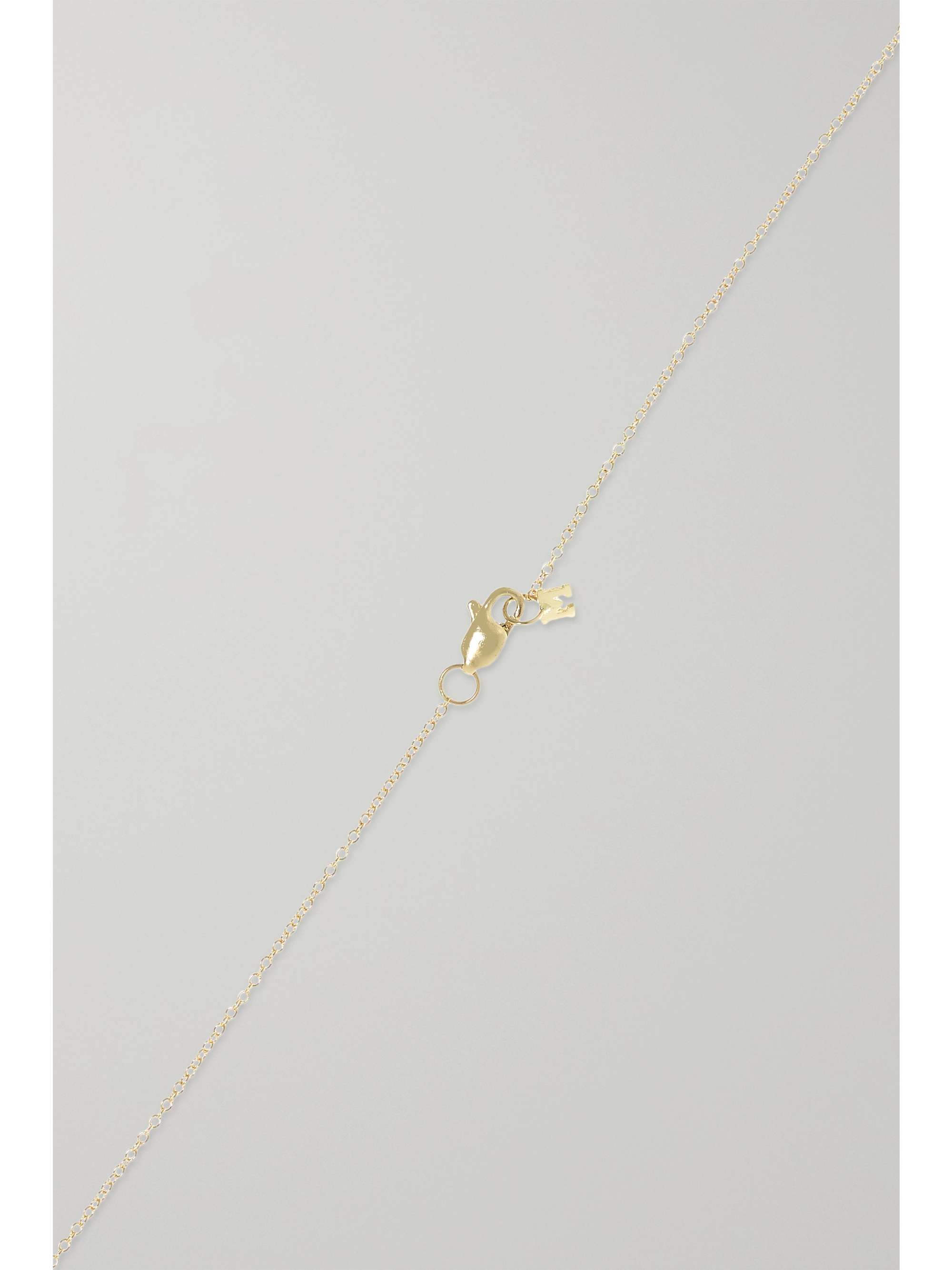 MATEO 14-karat gold, pearl and diamond necklace