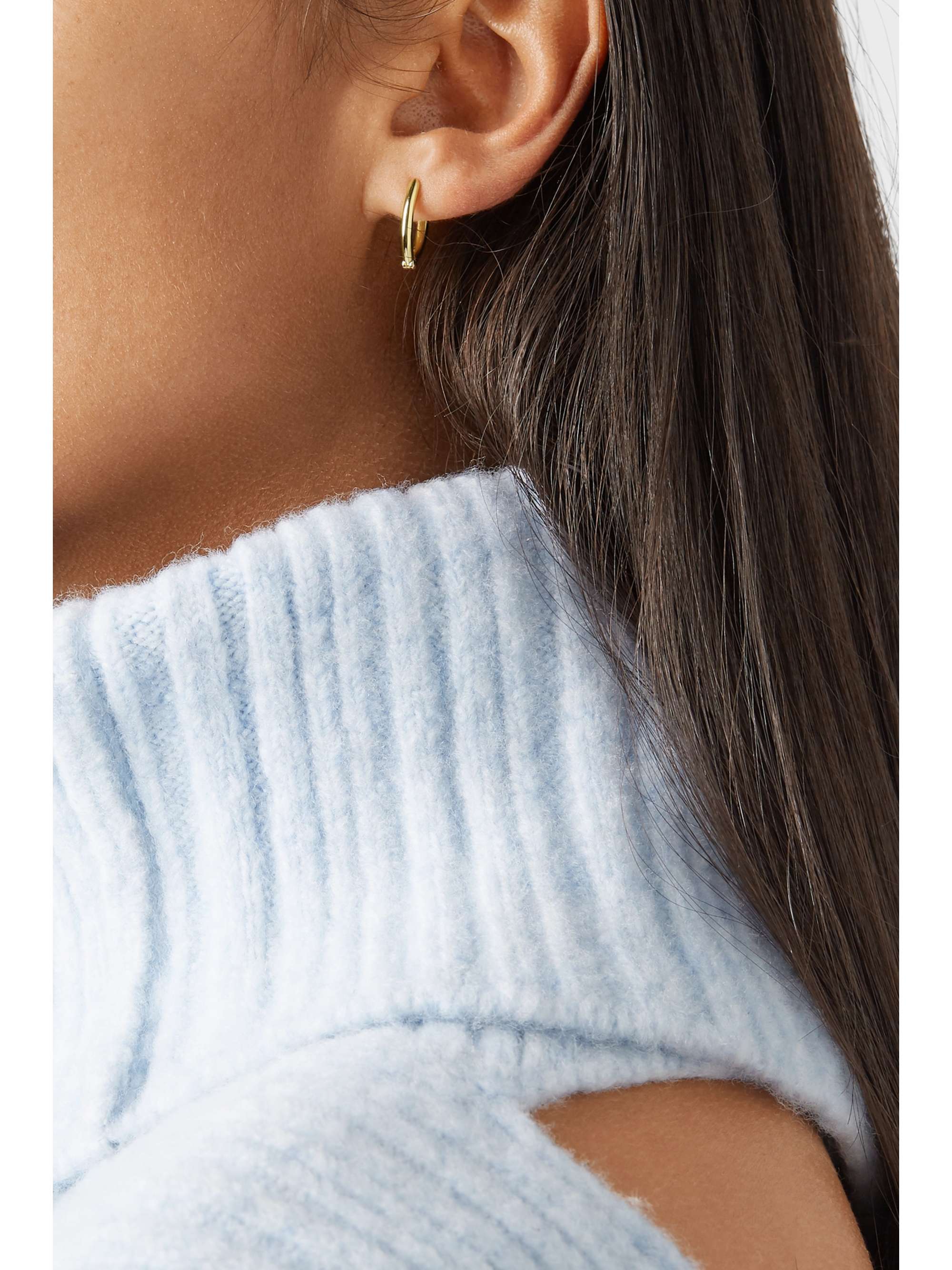 MELISSA KAYE Cristina small 18-karat gold earrings