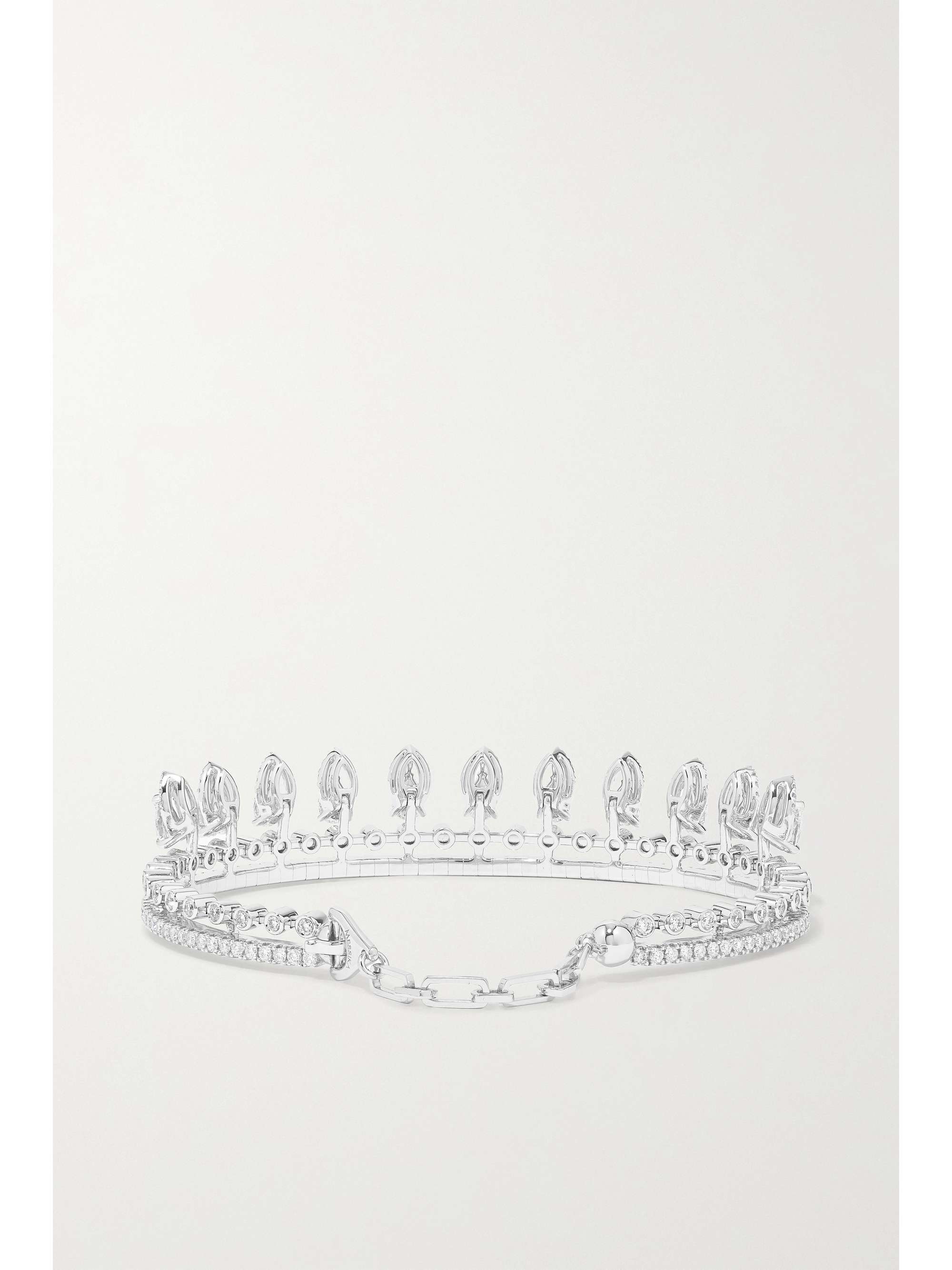 MESSIKA Bracelet en or blanc 18 carats et diamants Skinny