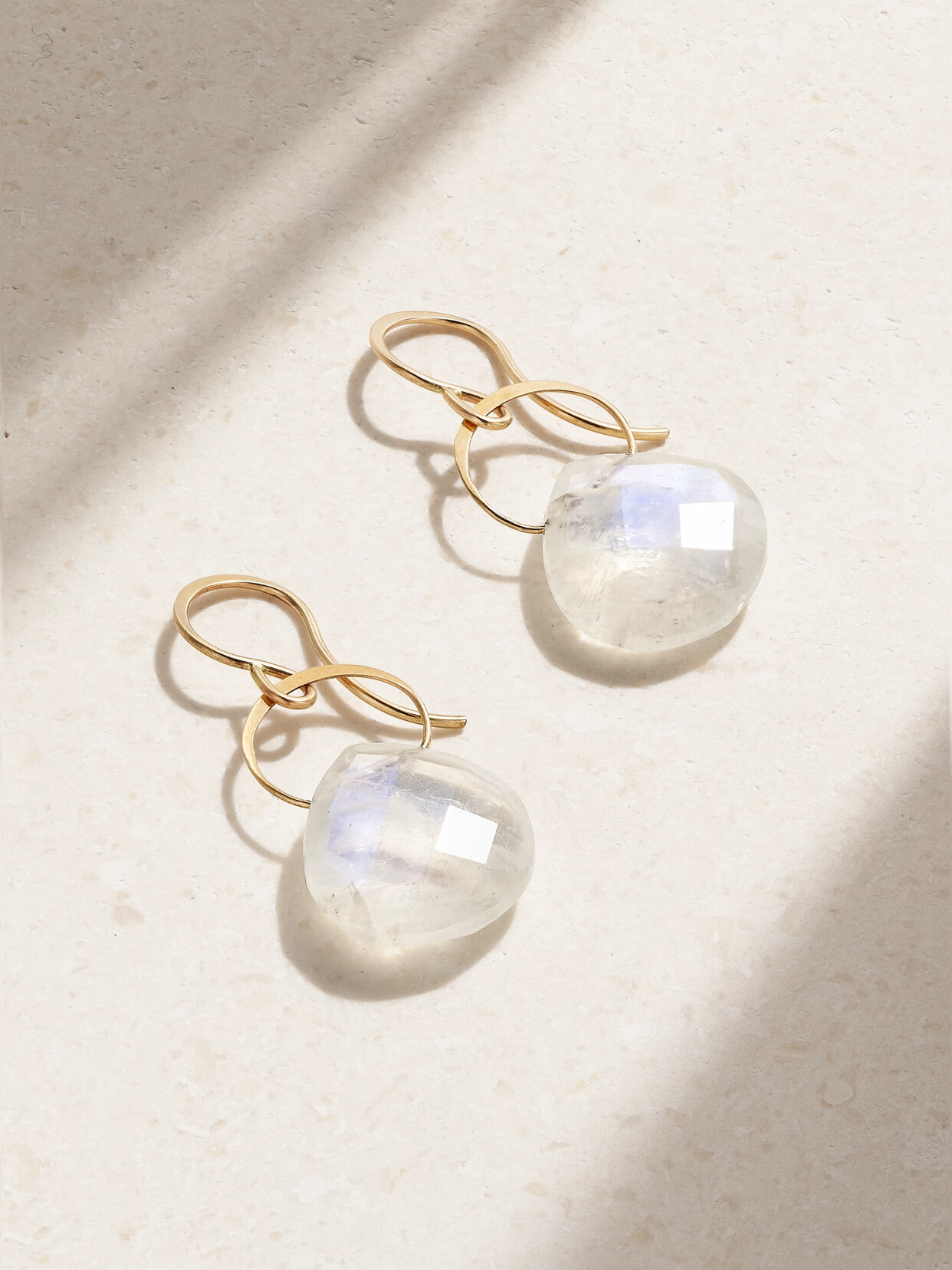 Melissa Joy Manning 14-karat Gold Moonstone Earrings