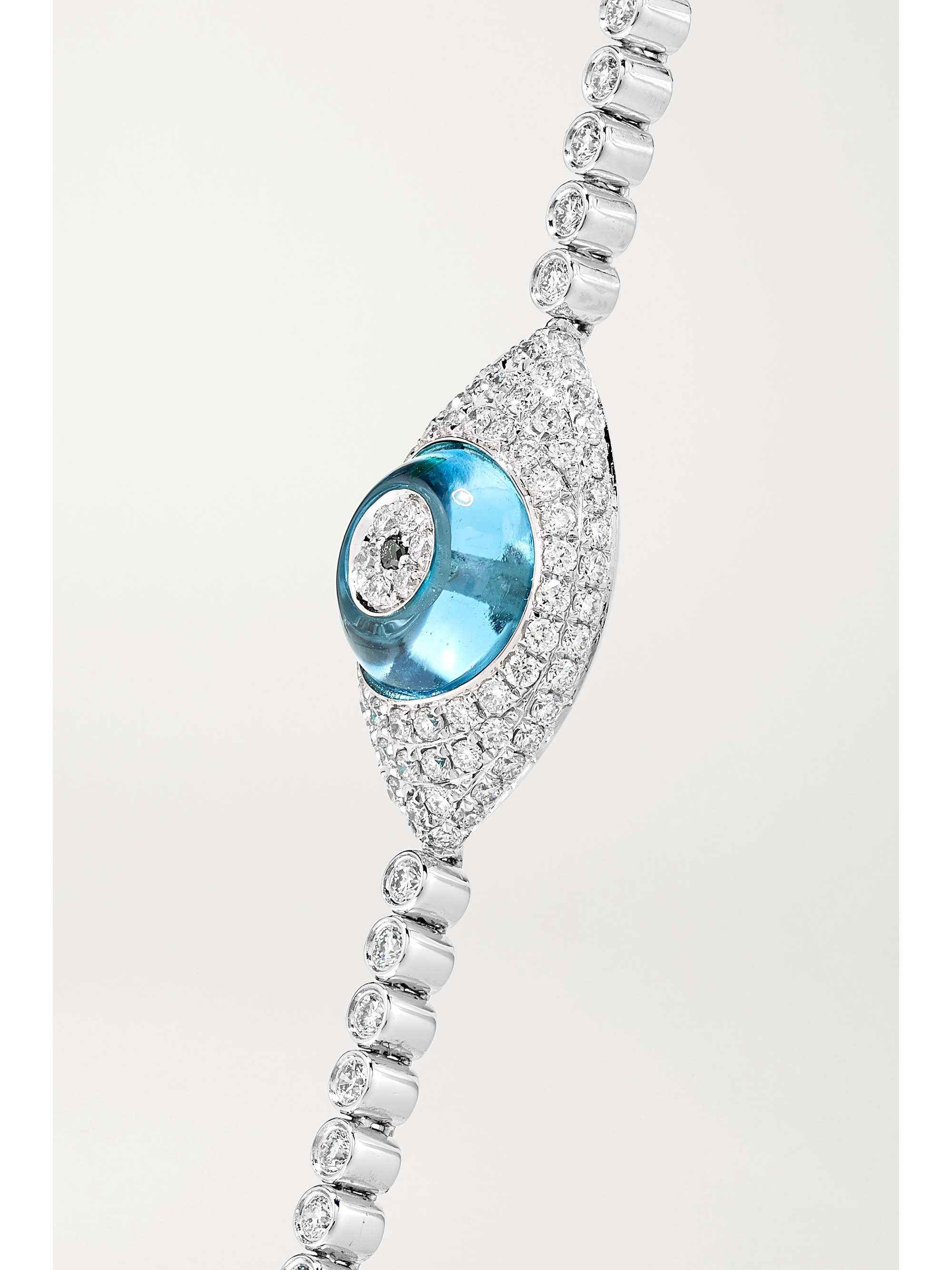 LORRAINE SCHWARTZ Against Evil Eye 18-karat rose gold, topaz and diamond bracelet