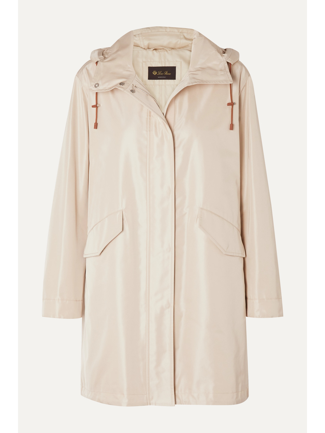 Loro Piana Headley Hooded Mattesatin Raincoat In Blue ModeSens